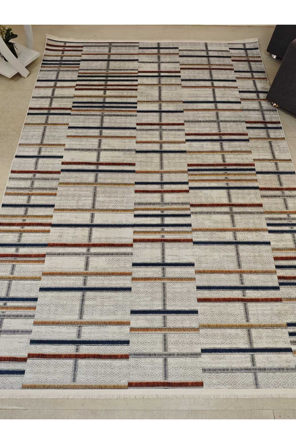 Home Dijital Baskılı Halı Modern Desen Kaymaz Taban Makinede Yıkanabilir Salon Mutfak Halısı