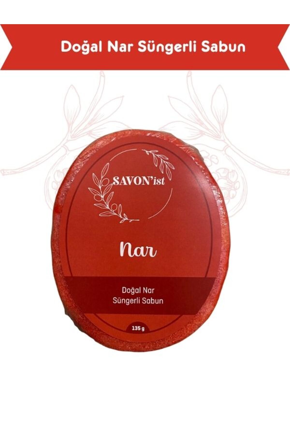 SAVON'ist Doğal Nar Süngerli Sabun