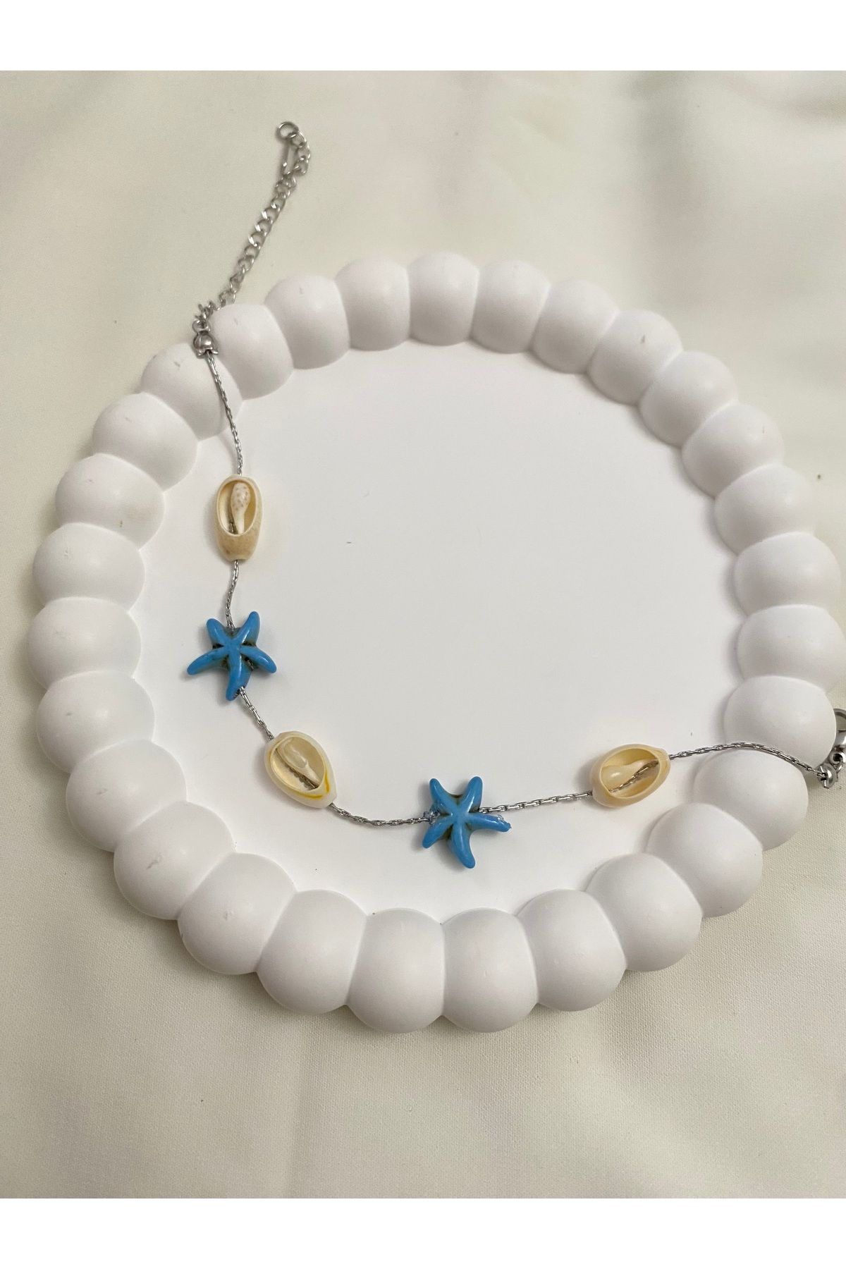 asem jewelry DENİZ KABUKLU VE DENİZ YILDIZLI ÇELİK HALHAL
