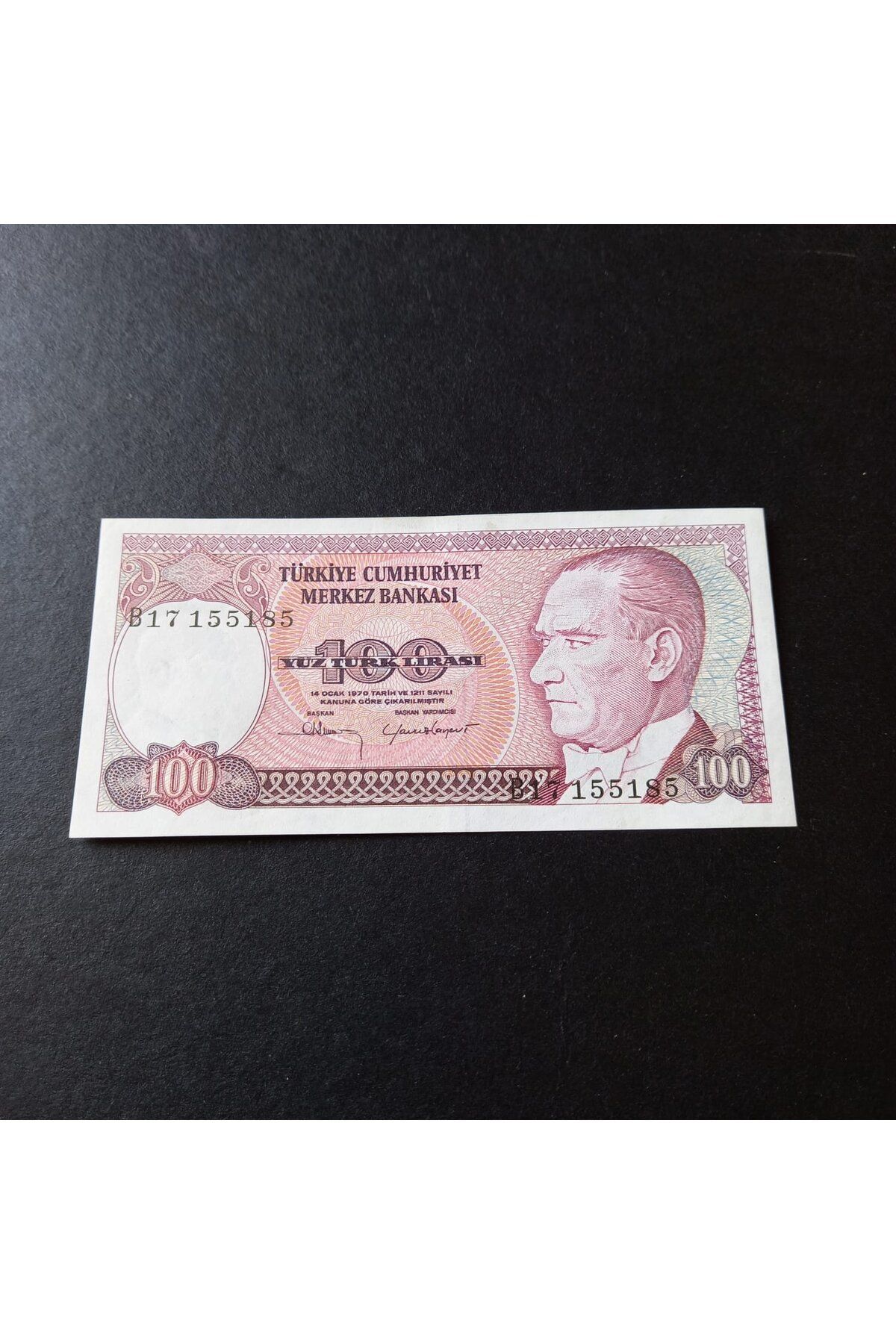 escoines koleksiyon 39963684ef80f1ce1d 7.Emisyon 100 Lira Çil B Serisi Eski Kağıt Para