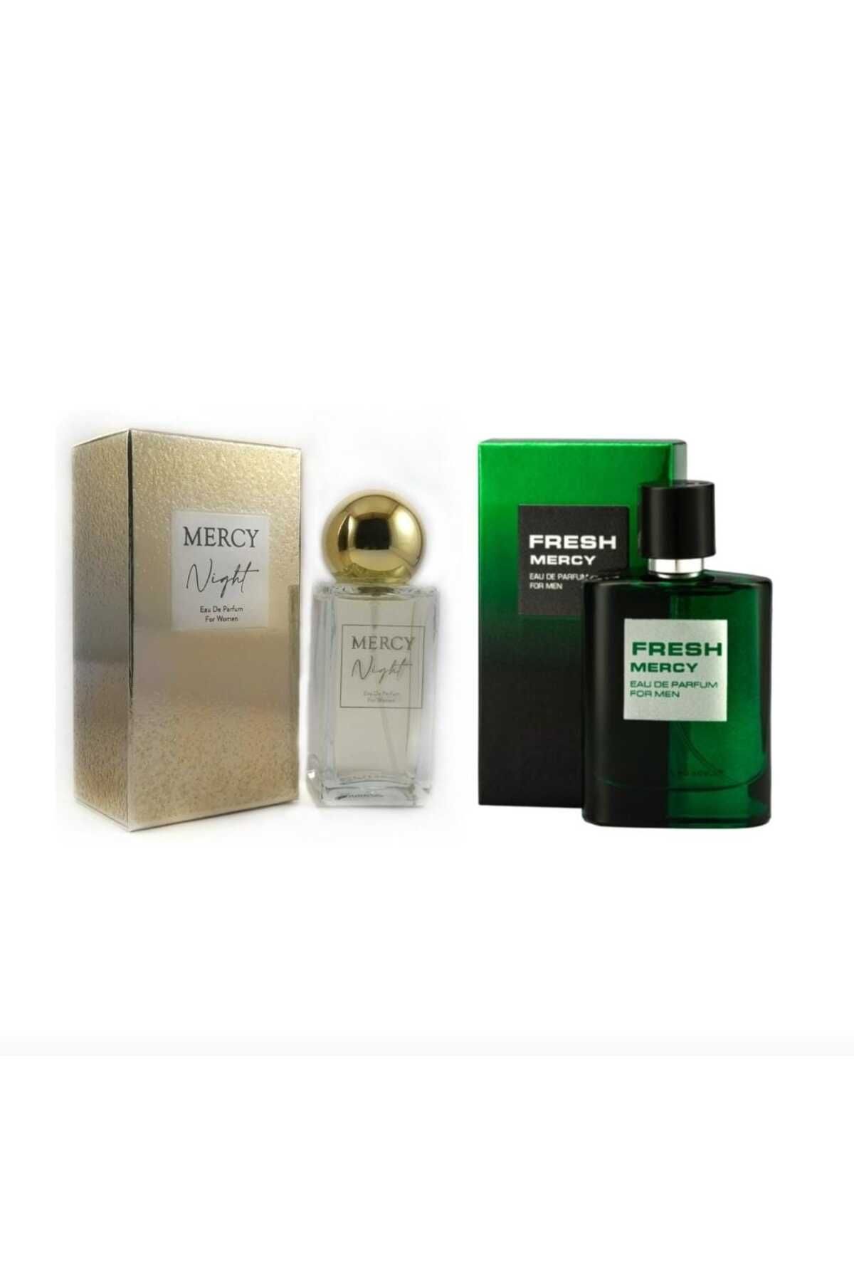 Mercy Night kadın parfüm 50 ml +Fresh Erkek Parfüm 50 Ml 2 li