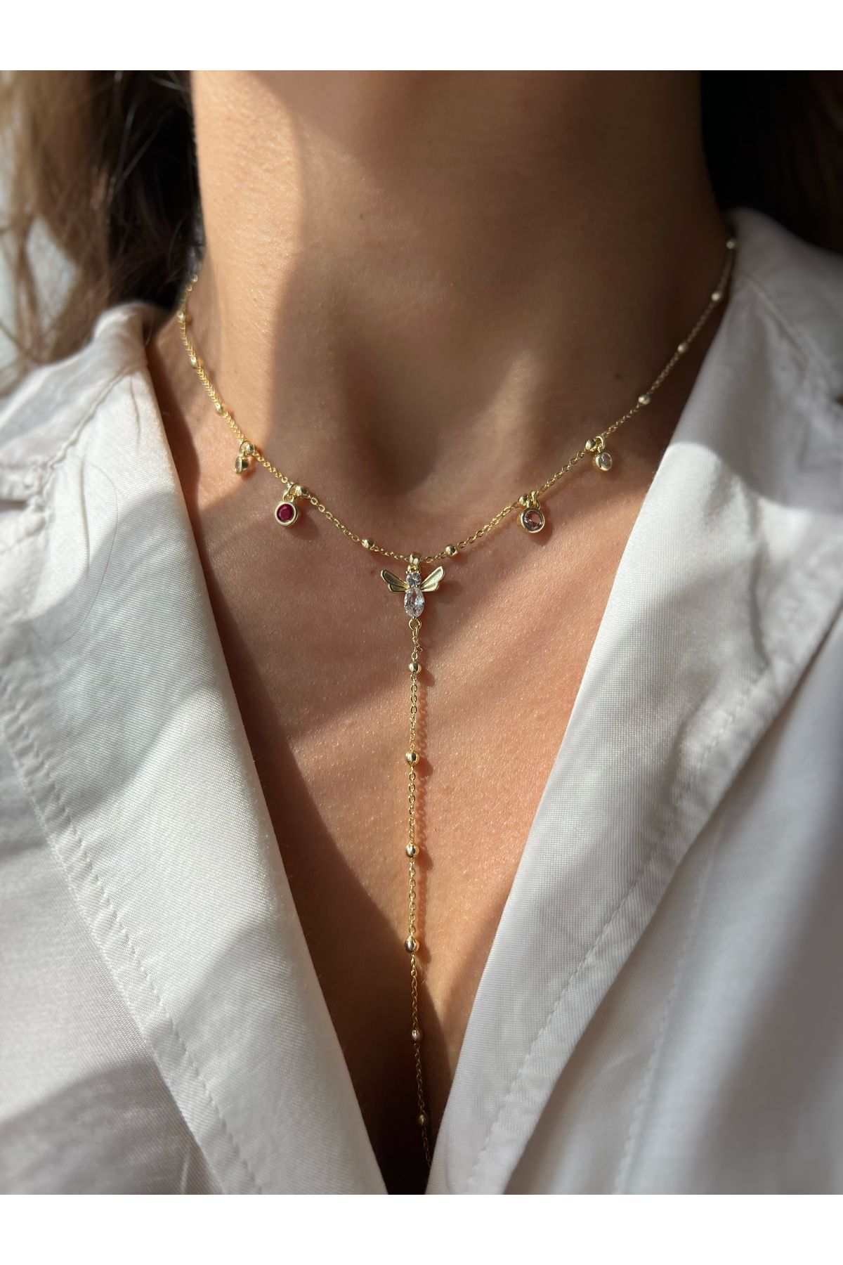 ToffyStore VIP TOPÇUK ZİNCİRLİ Y KOLYE