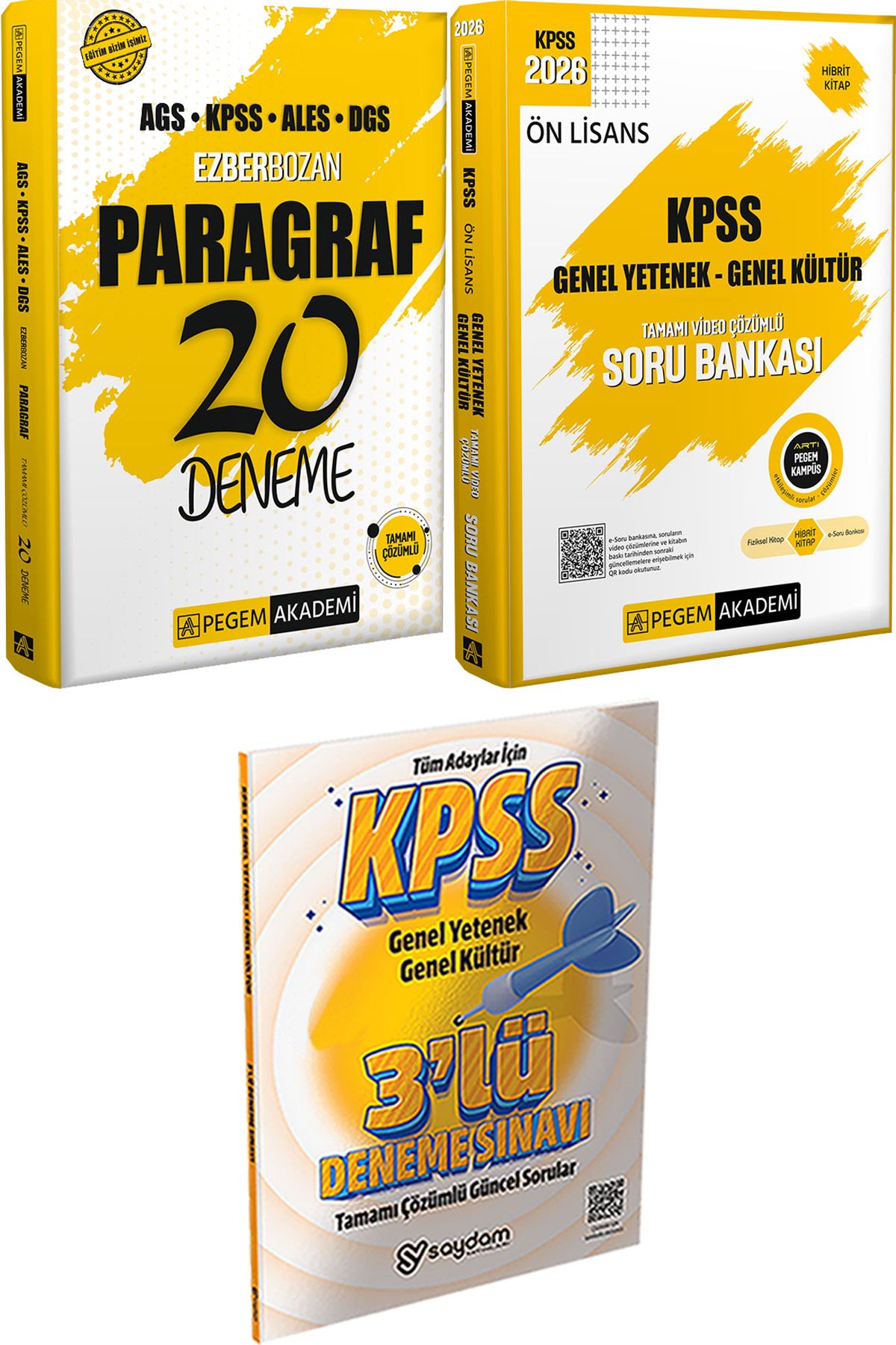 Pegem Akademi Yayıncılık Ezberbozan Paragraf 20 Deneme - 2026 KPSS Ön Lisans Soru Video Çözümlü + 3 Deneme