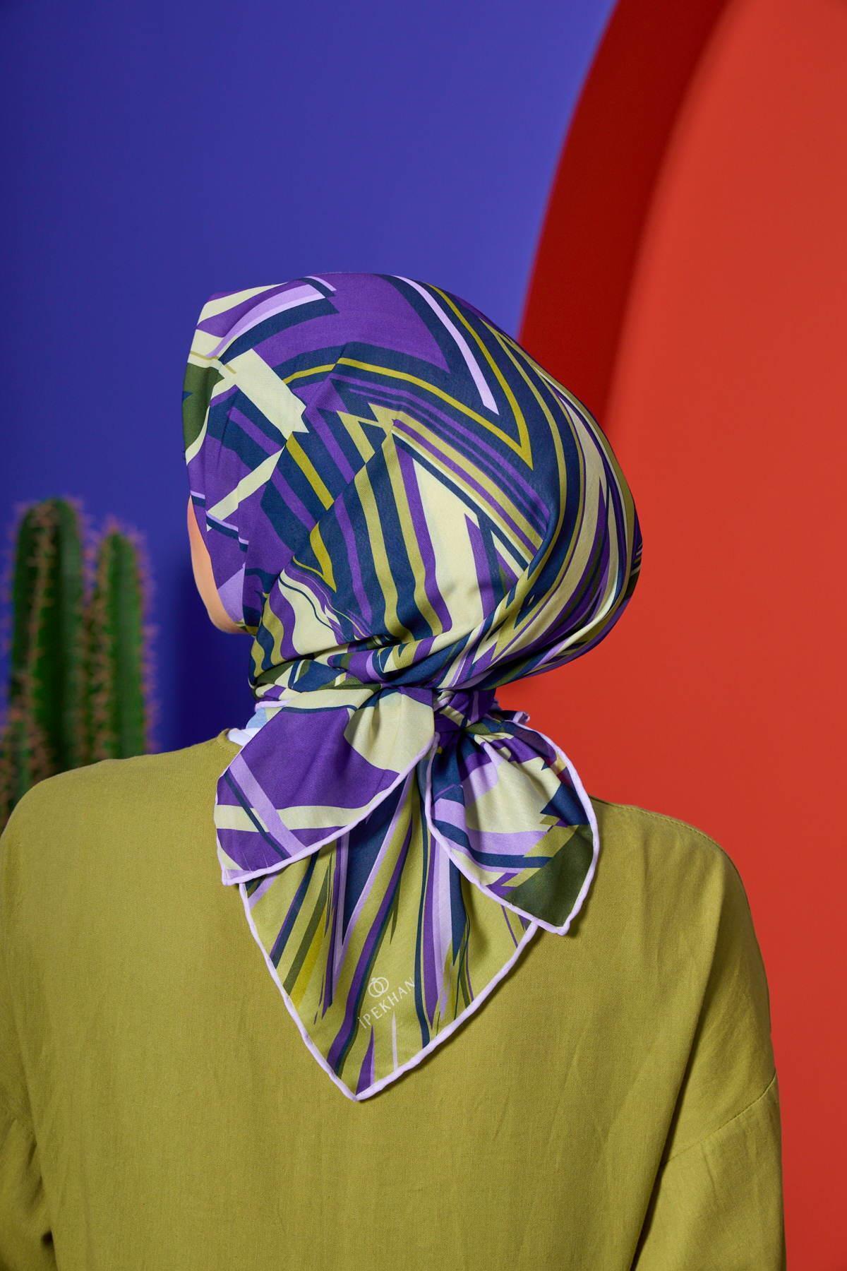 İpekhan-Marrakech Collection Soft Scarf Purple Violet 1208-03 4