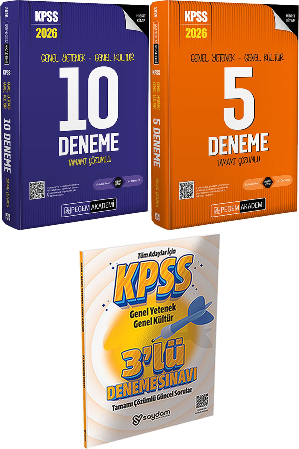 Pegem Akademi Yayıncılık 2026 KPSS Tamamı Çözümlü 10 Deneme - 2026 KPSS Tamamı Çözümlü 5 Deneme + 3 Deneme