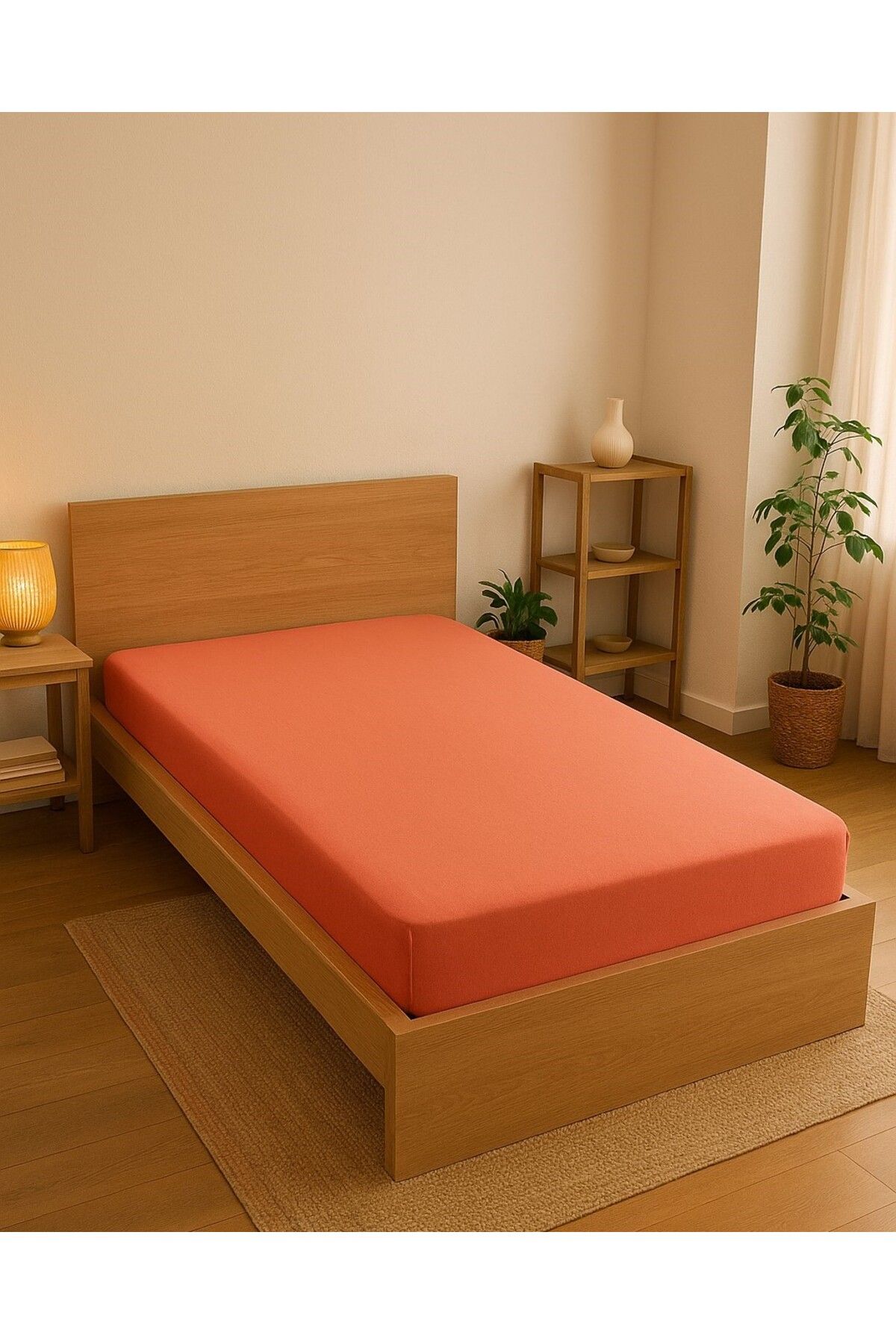 OGİ HOME Ogi Home Tek Kişilik Ranforce Kumaş Lastikli Çarşaf Yatak Örtüsü 100*200 Cm
