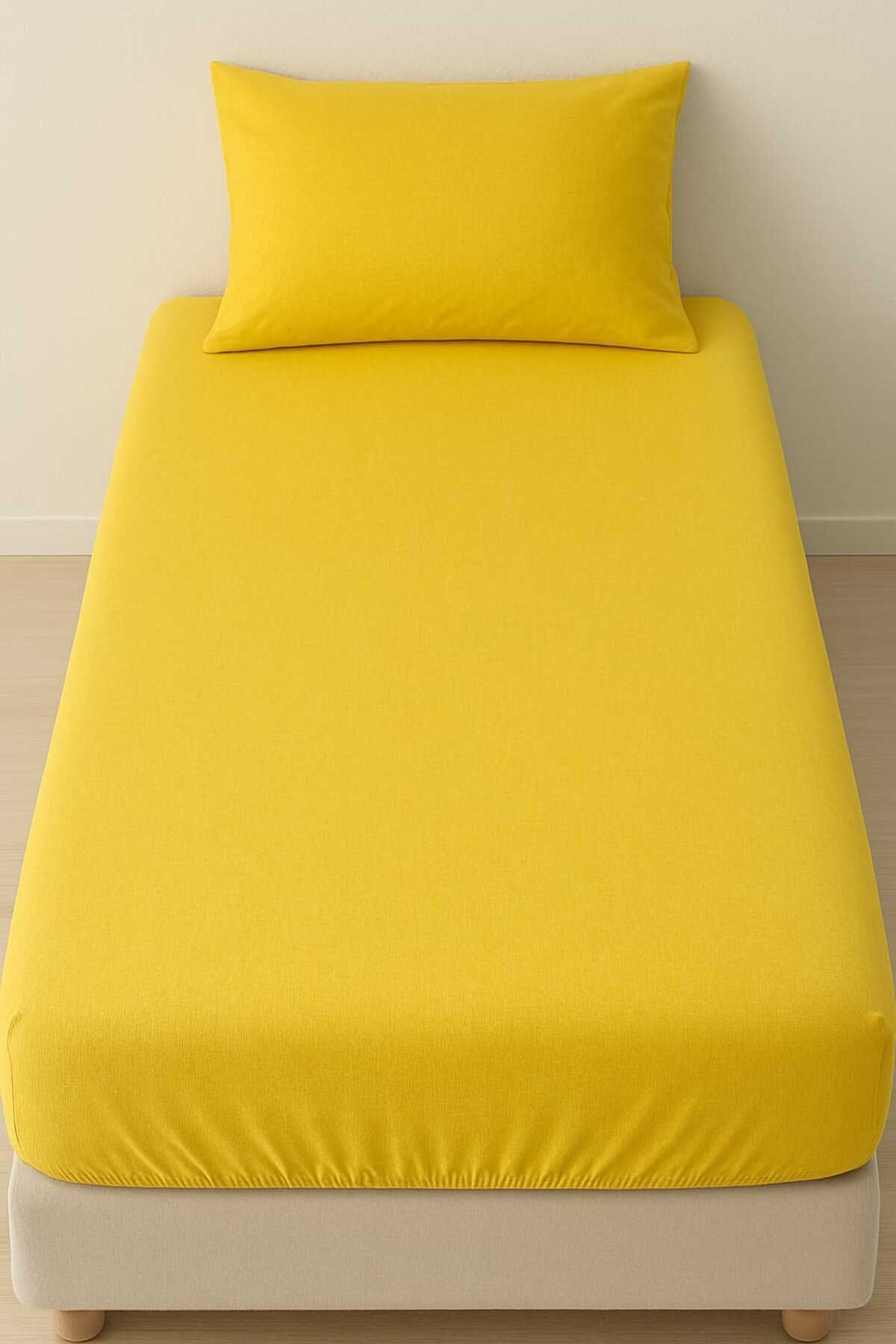 OGİ HOME Ogi Home Tek Kişilik Ranforce Kumaş Lastikli Çarşaf Yatak Örtüsü 100*200 Cm