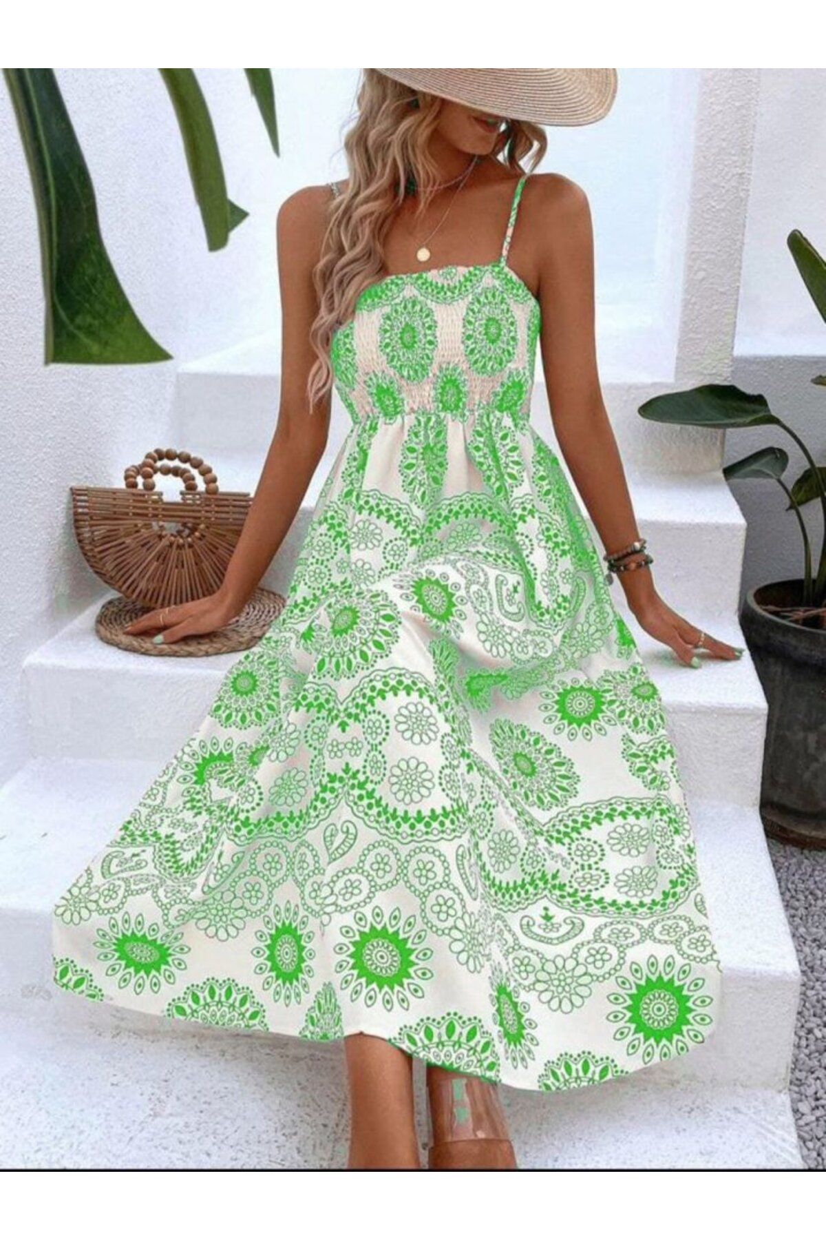 velmorafashion DİJİTAL BASKILI ELBİSE