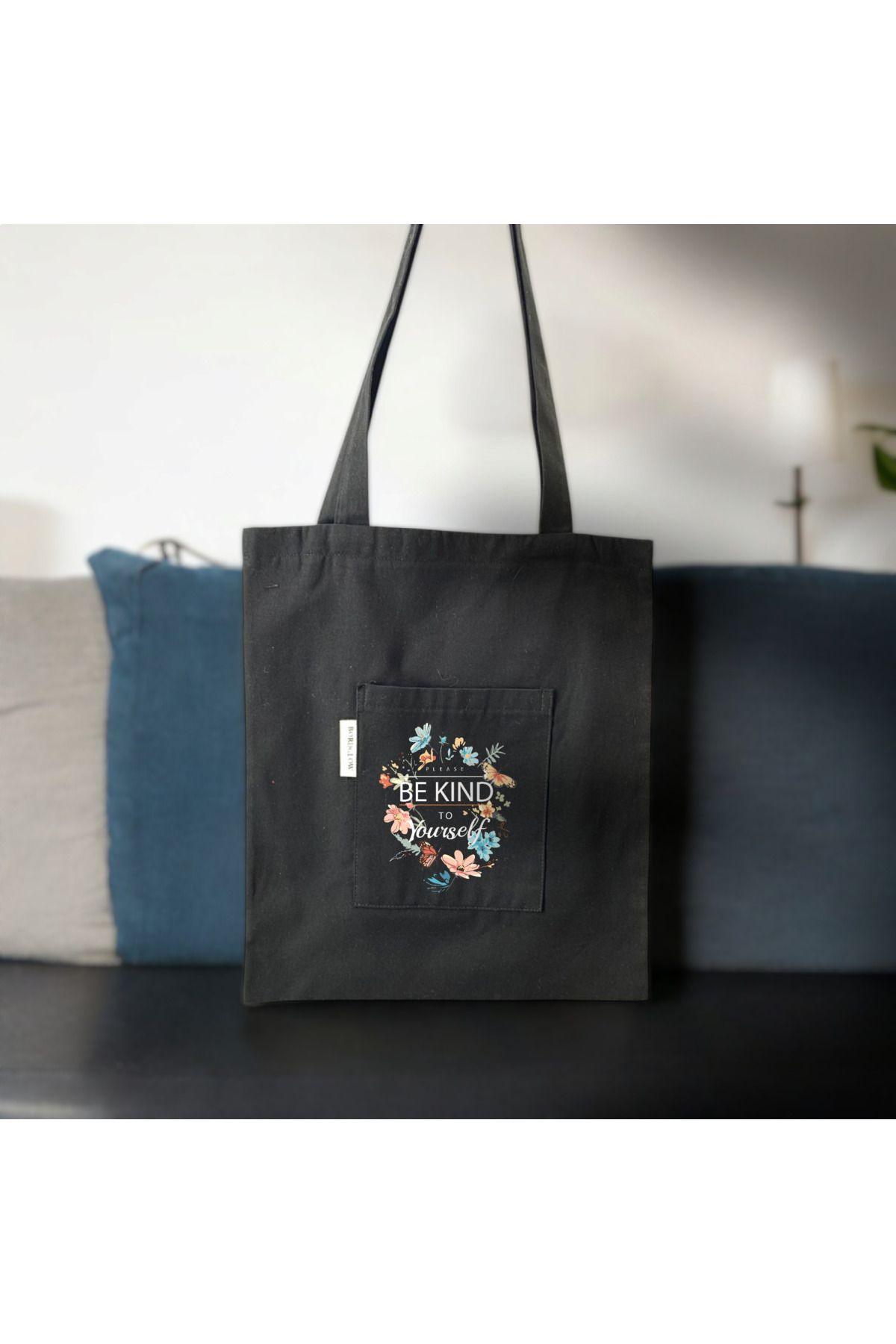 Bordglow Siyah Bez Çanta- Gabardin Kumaş -Bordglow
