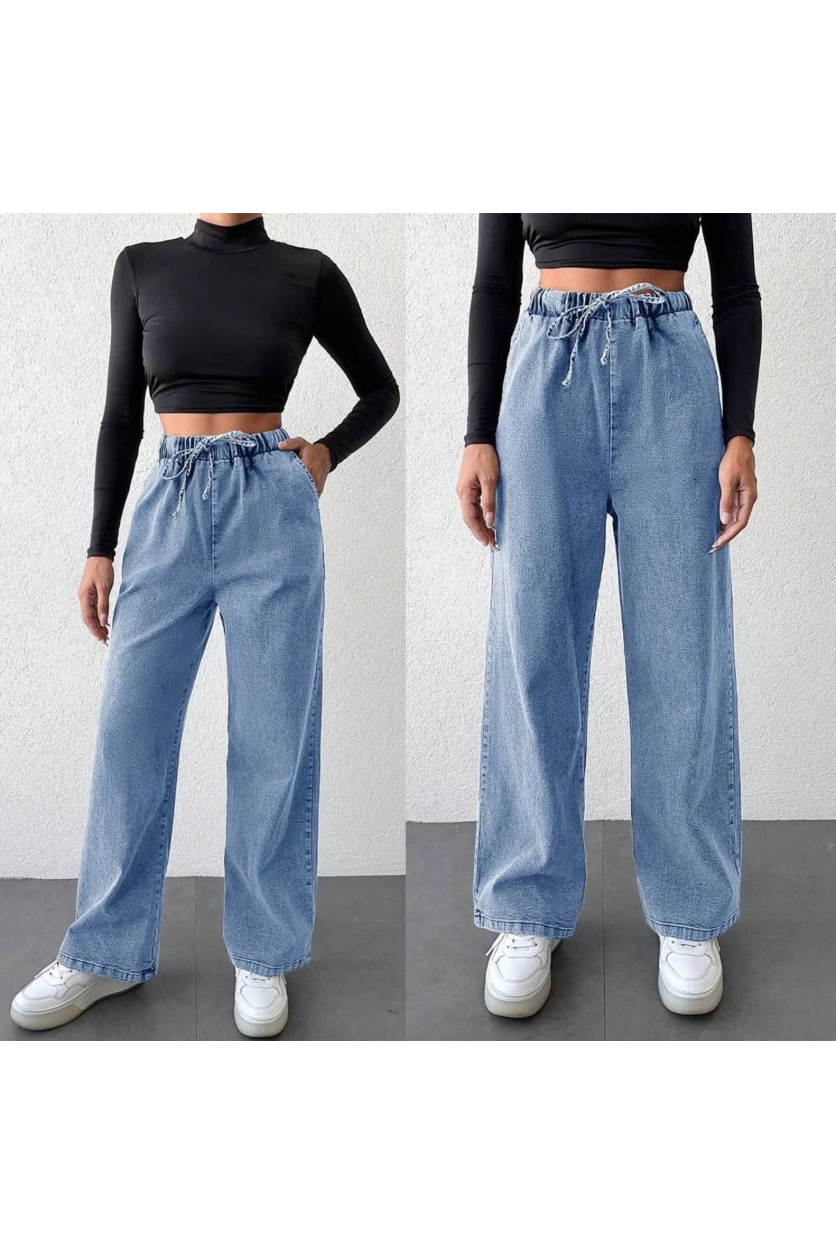 Mint BOL PAÇA BELİ LASTİKLİ PANTOLON
