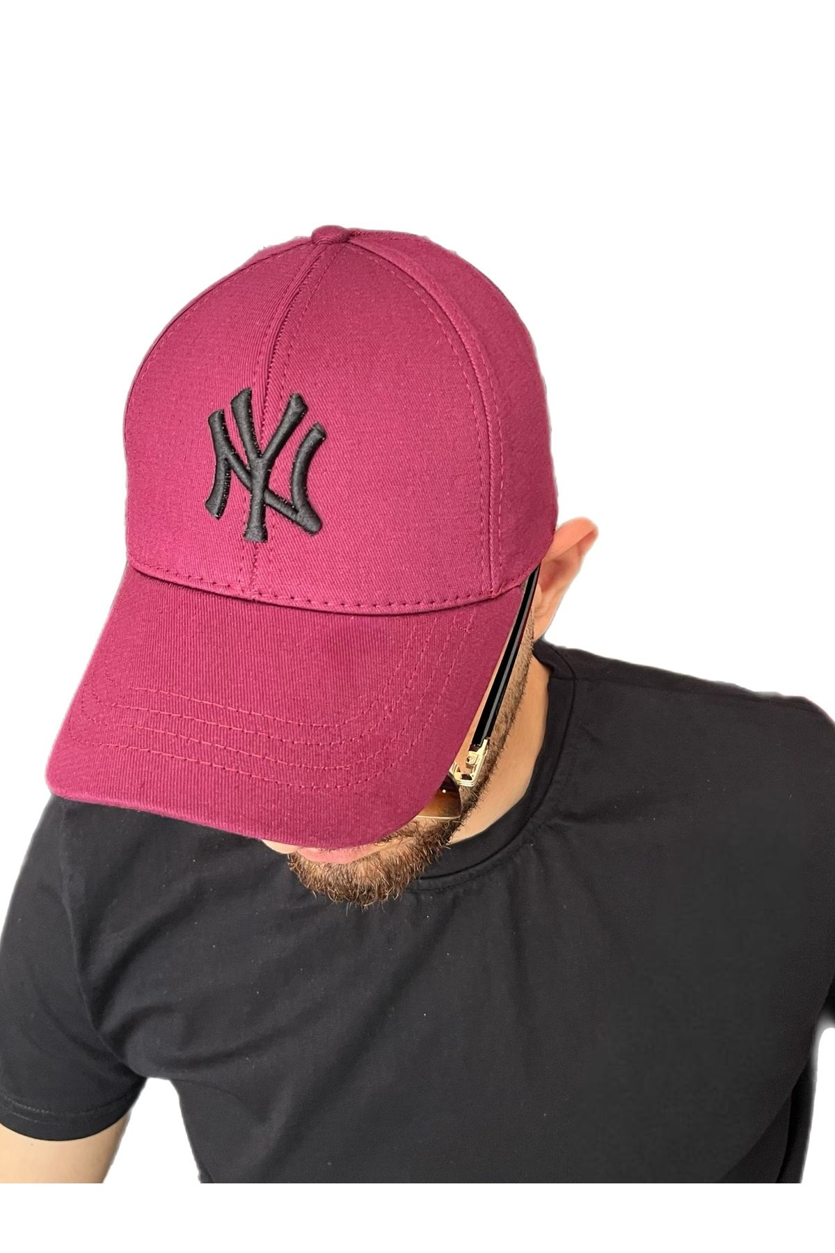 ZERAMİNE Unisex Beyzbol Ny Nakışlı Şapka Cırtlı
