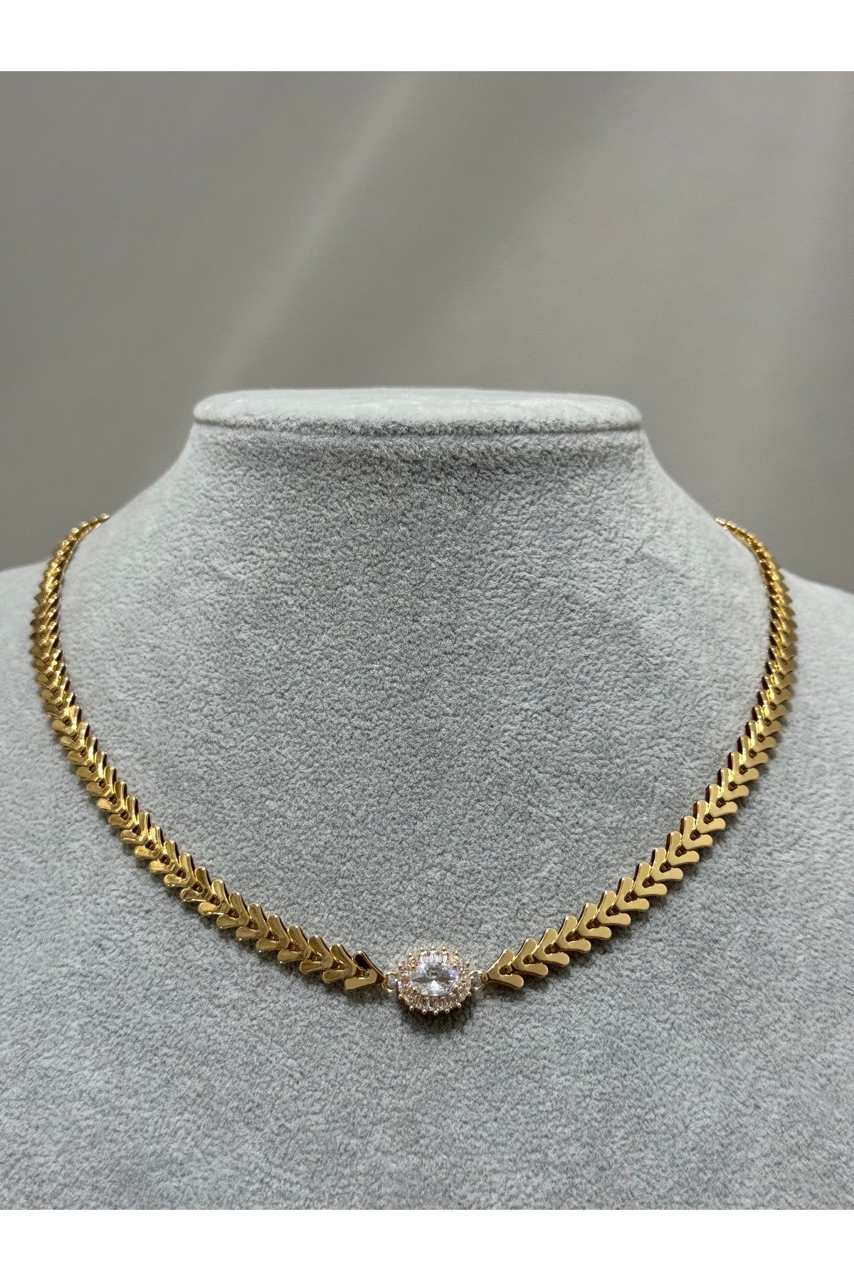 XUPING JEWELRY 316L baget taşlı çelik kolye paslanmaz kararmaz
