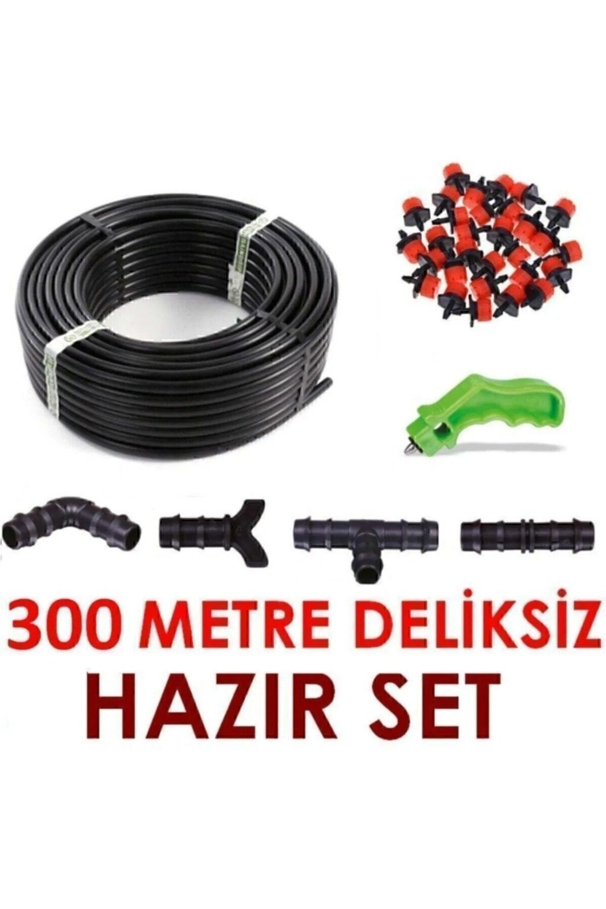 Nehir Grup 300 Metre Deliksiz Düz Damla Sulama Sistemi Ve Ek Parçaları Tohum Hediyelidir