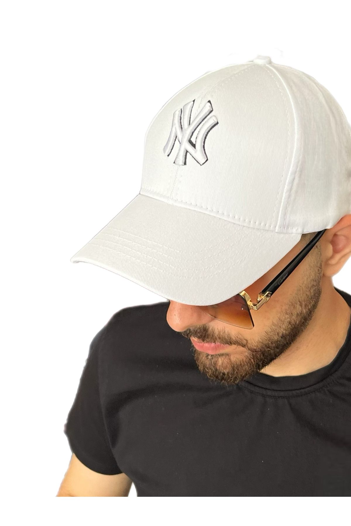 ZERAMİNE Unisex Beyzbol Ny Nakışlı Şapka Cırtlı