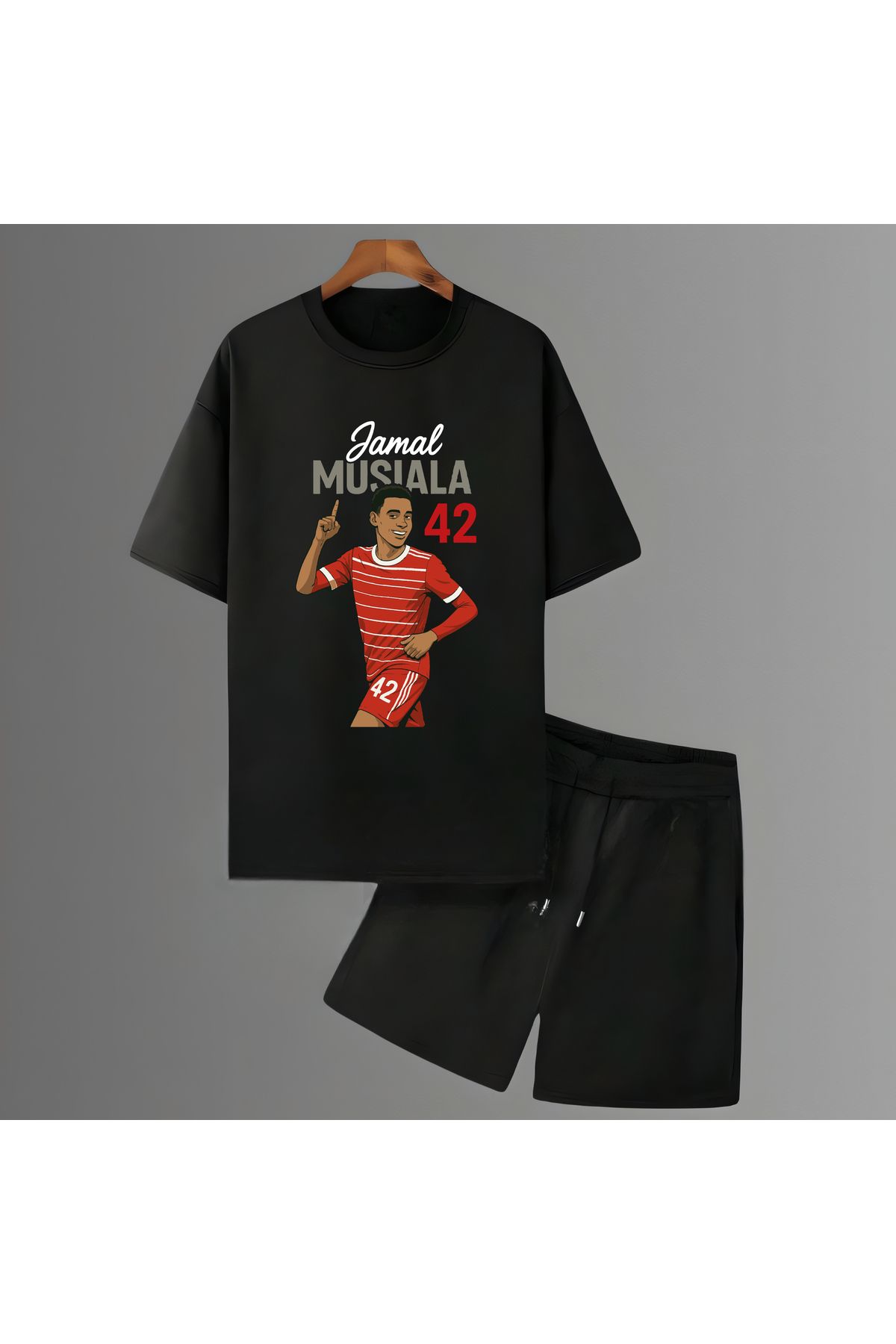 Biy Store Jamal Musiala fotoğraf futbol forma baskılı unisex kısa kollu erkek tişört kadın t-shirt şort takımı