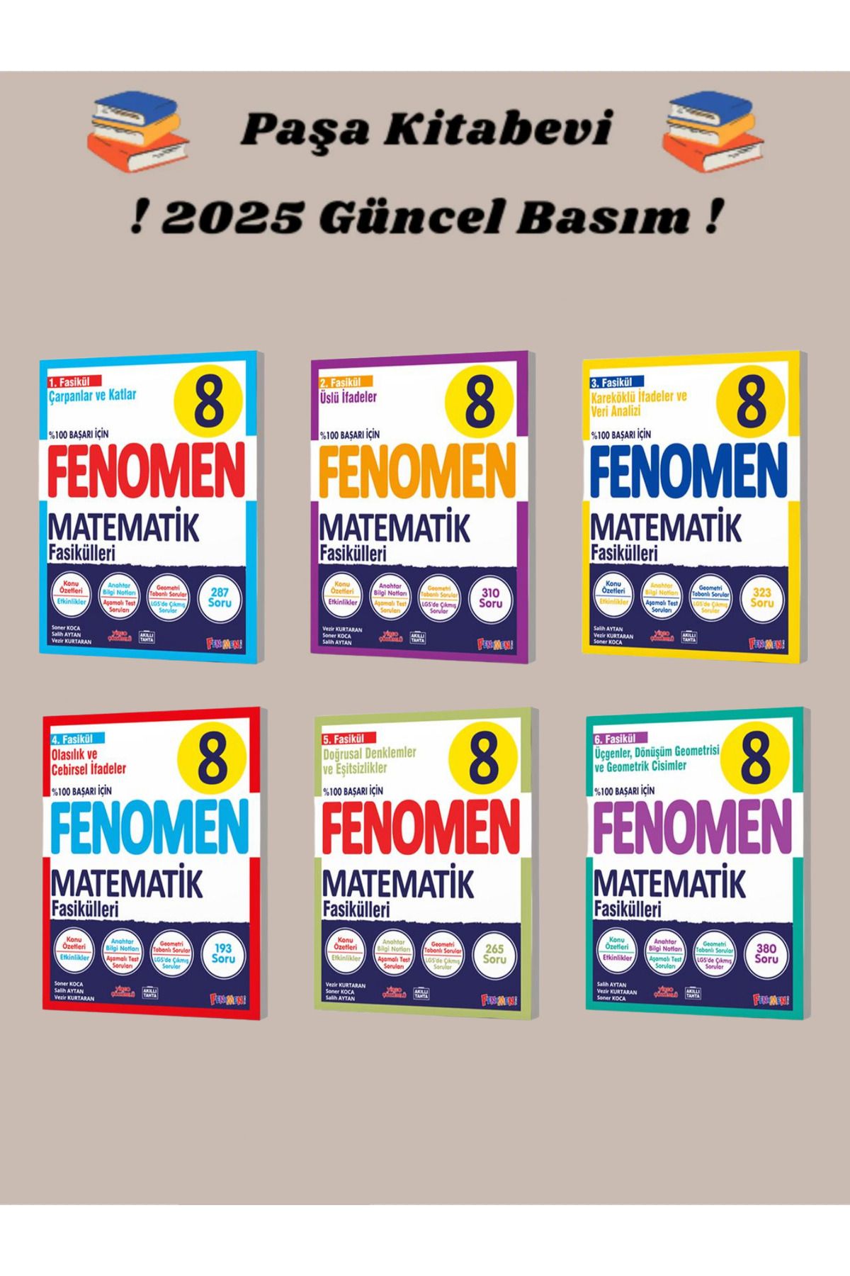 Fenomen Yayıncılık 8. Sınıf Matematik Fasikülleri SET Soru Bankası