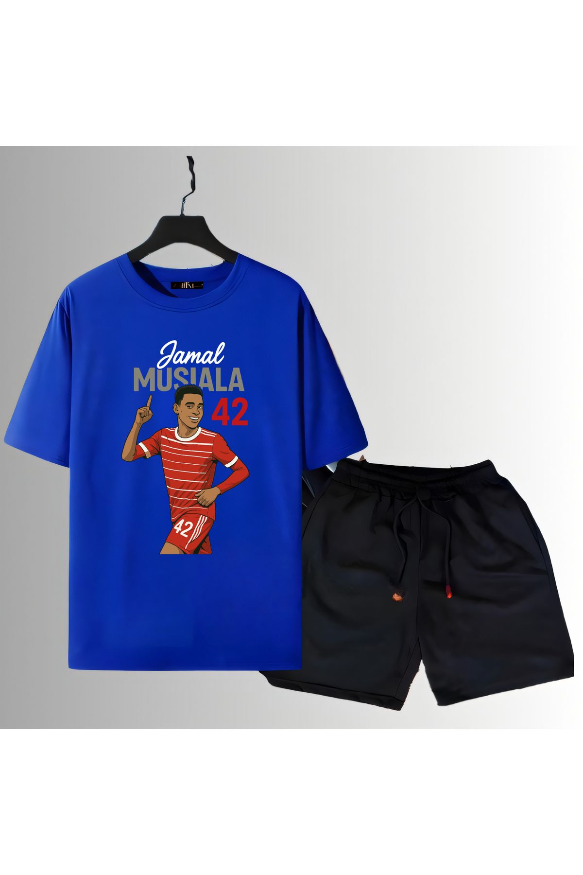 Biy Store Jamal Musiala fotoğraf futbol forma baskılı unisex kısa kollu erkek tişört kadın t-shirt şort takımı