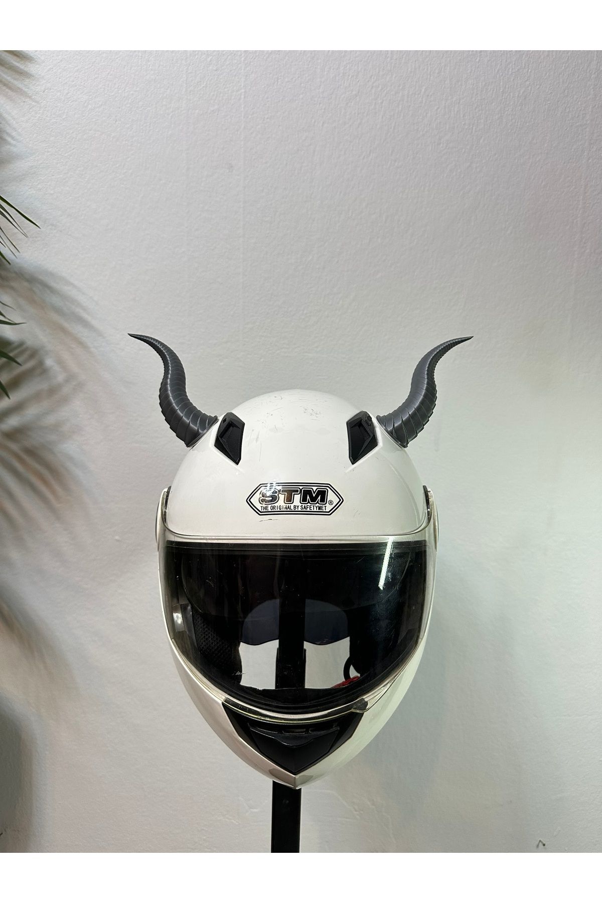 Butik Motor & Motosiklet Gümüş Boynuz Kask Dış Aksesuarı