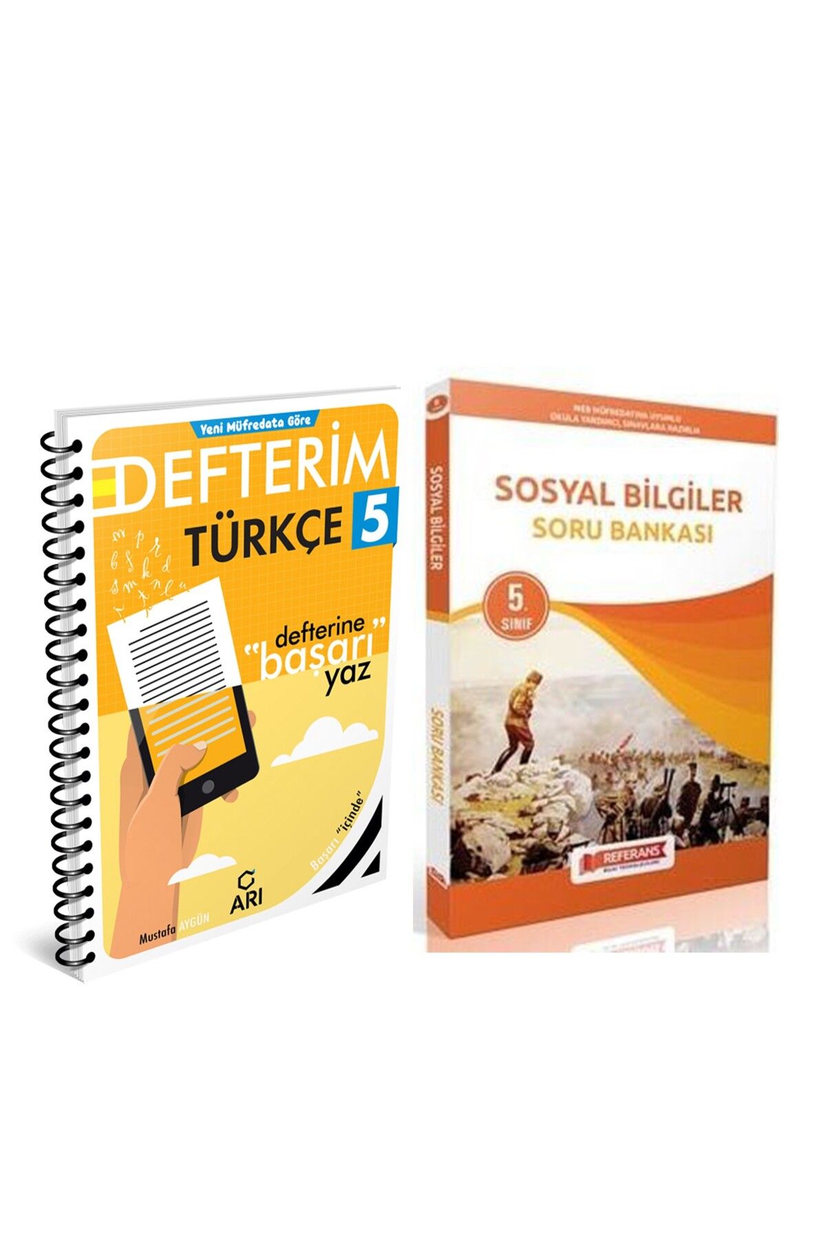 Referans Yayınları Arı Yayıncılık 5. Sınıf Türkçe Akıllı Defteri ve Referans Sosyal Bilgiler Soru Bankası Seti 2 Kitap