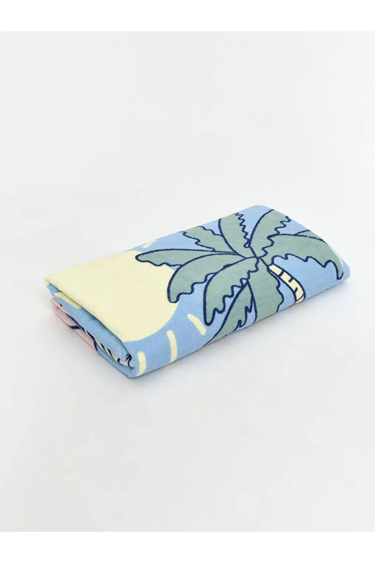 LC Waikiki Mavi Lilo ve Stitch Baskılı Kız Çocuk Plaj Havlusu 75x150 cm