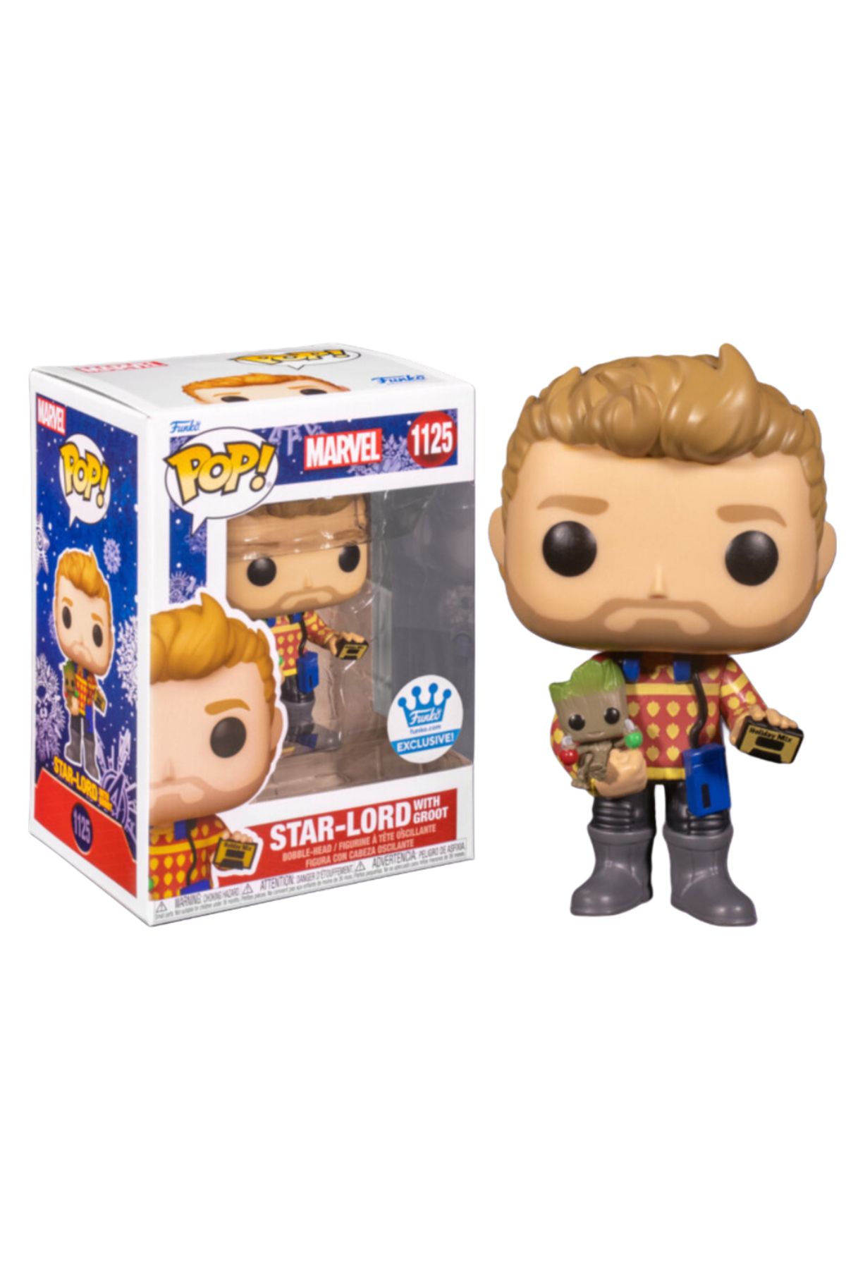 Funko Guardians of the Galaxy Star-Lord with Groot Holiday Exclusive Funko Pop! #1125