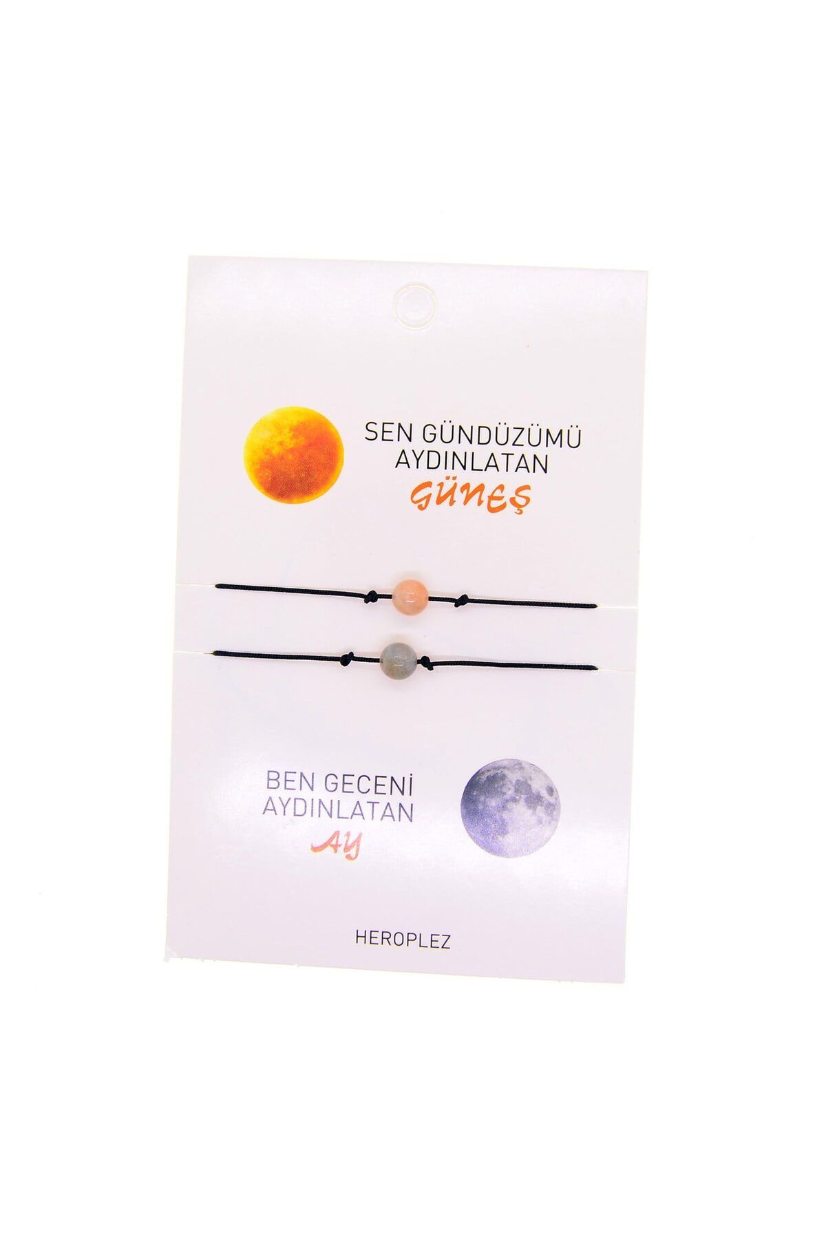 NEZADE STORE Güneş ve Ay - Arkadaş Şans Bilekliği