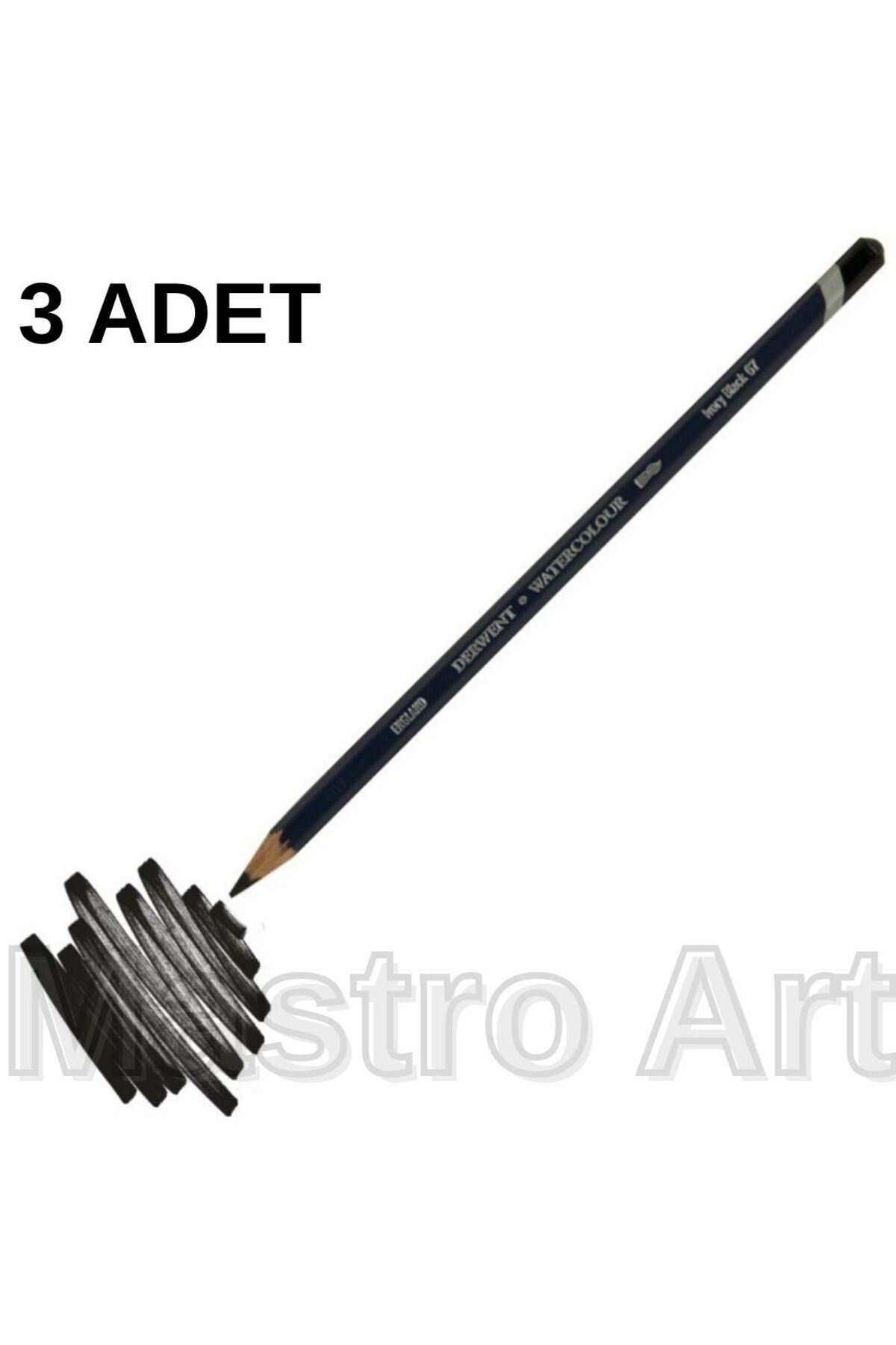 Mastro Art Derwent Watercolor Pencil 67 Ivory Black