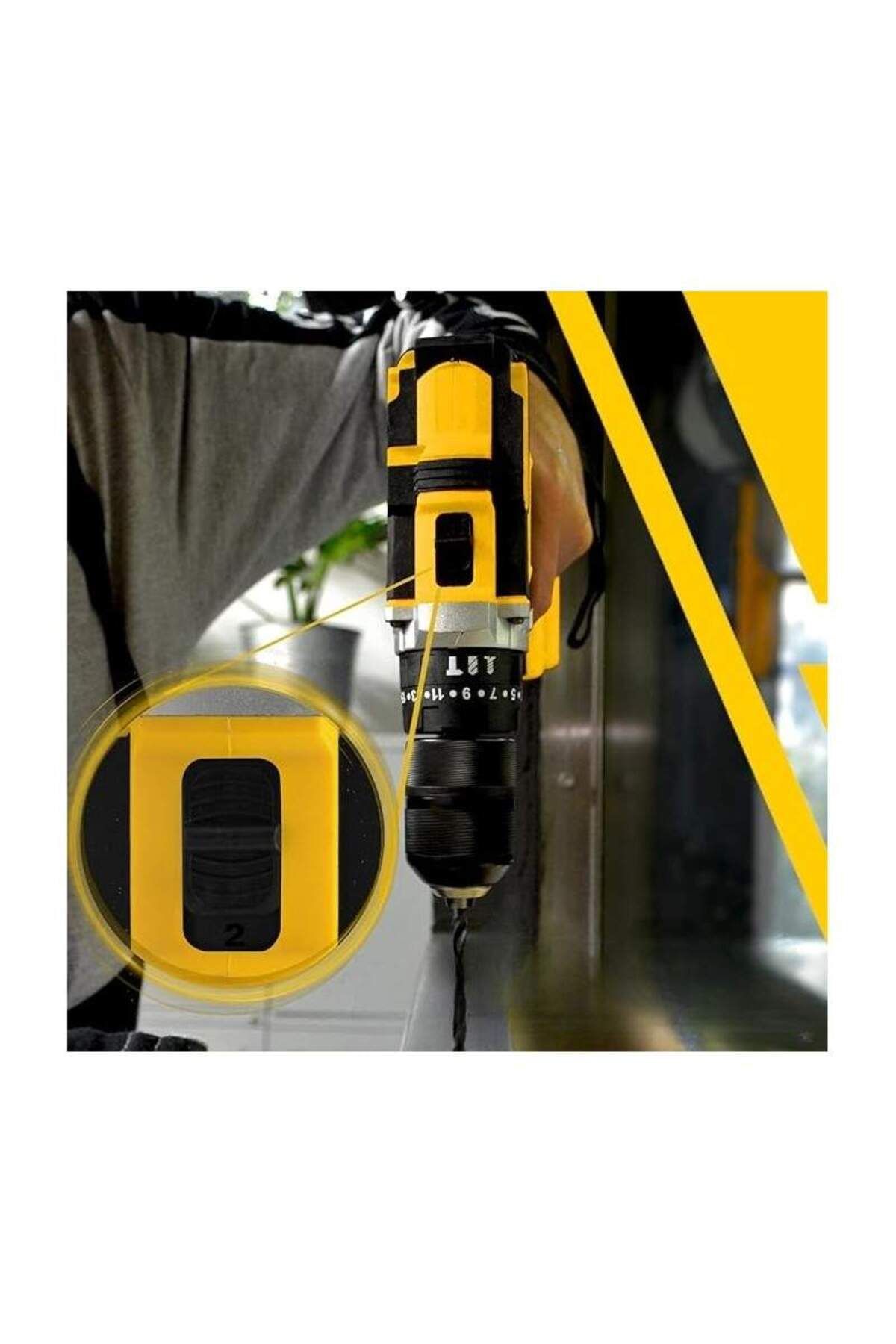 SIKS-Kit burghiu cu impact, 26 de accesorii, 2 baterii de 36V incluse, 18 setări de viteză, cablu flexibil 4
