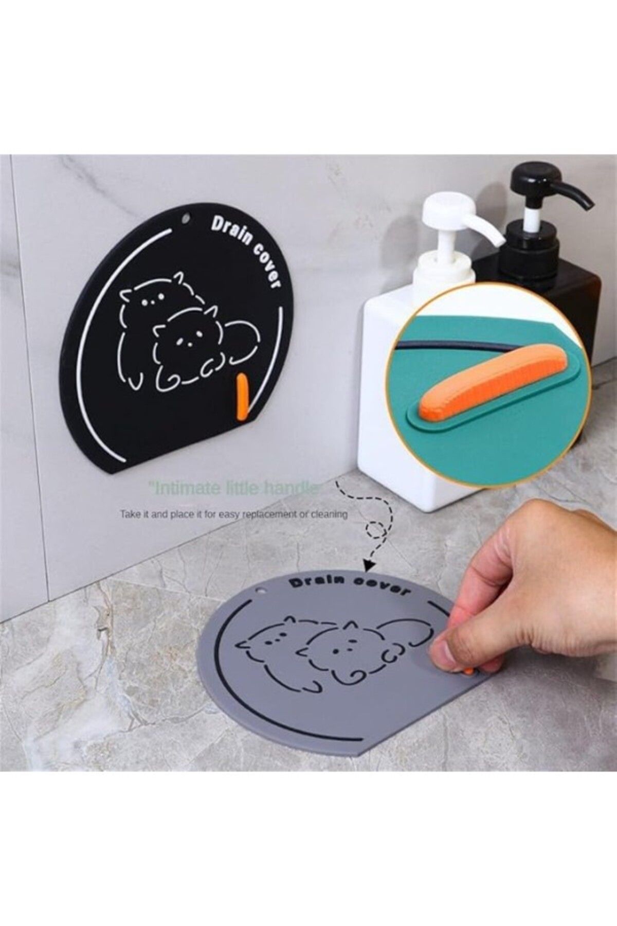 ShopZum Tineke Banyo Ve Mutfak Lavabo Koku Önleyici Gider Koruyucu Silikon Sızdırmaz Ped 1 Adet Yeşil