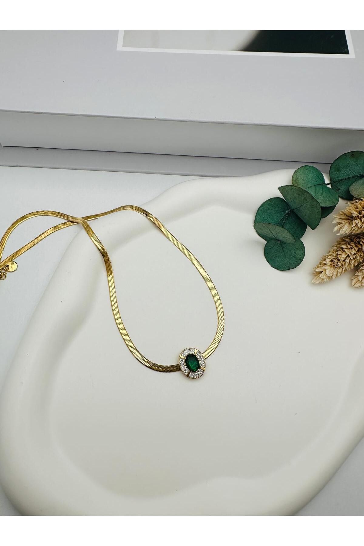 HEDİYELANDY İtalyan Çelik Kolye (Gold) 010677