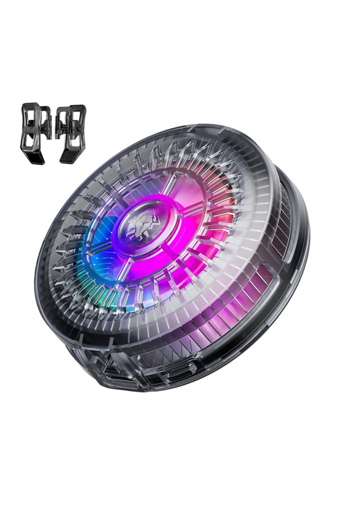 OBRAX Cep telefonu soğutucu radyatör telefon soğutma fanı manyetik RGB ışık Mini Fan yarı iletken soğutma