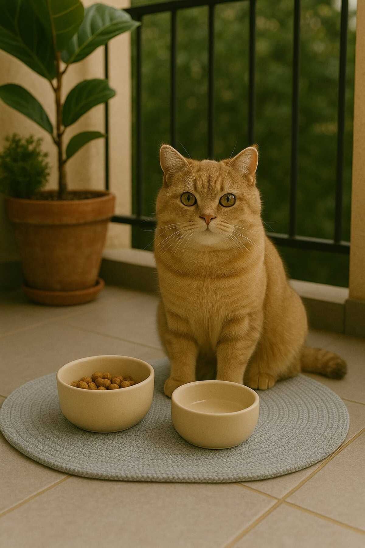 ÖRGÜM Kedi Mama Paspası 50x30 cm