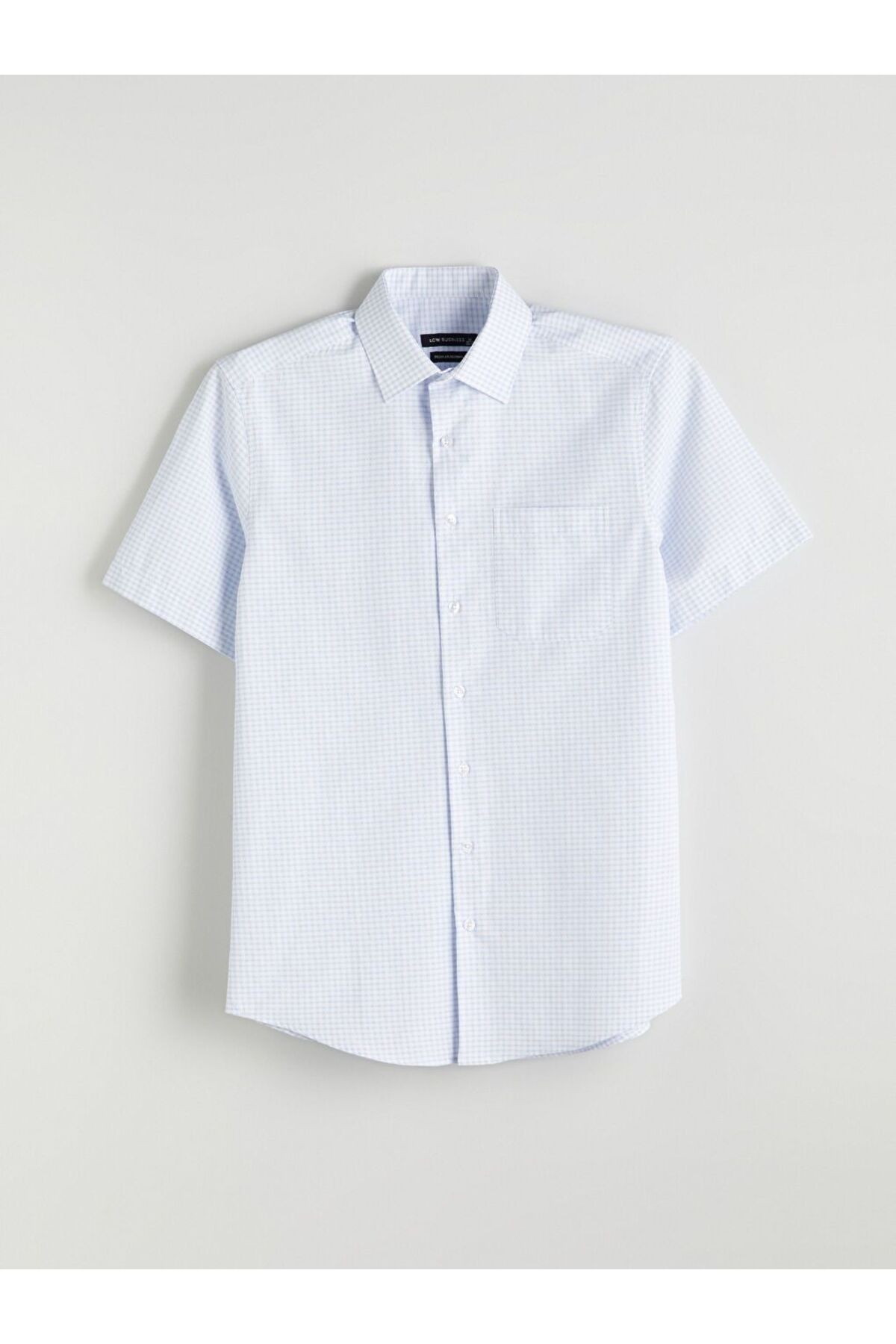 LC Waikiki LCWAIKIKI Formal Regular Fit Kısa Kollu Ekose Armürlü Erkek Gömlek