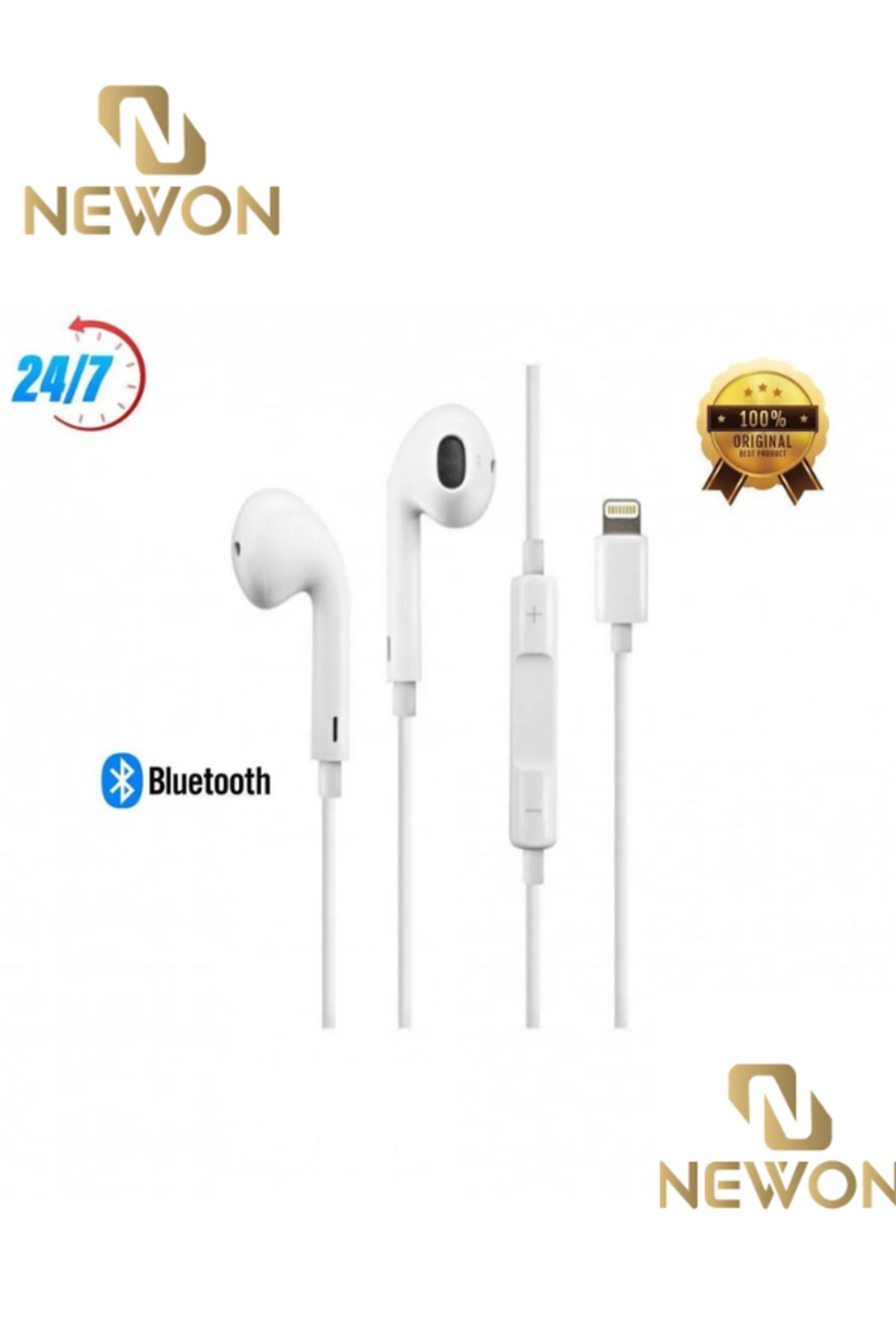 Newon Ios 7 7 Plus 8 8 Plus-x-xs-11-11pro-maxUyumlu Versiyon Lightning Bluetooth+kablolu Kulaklık