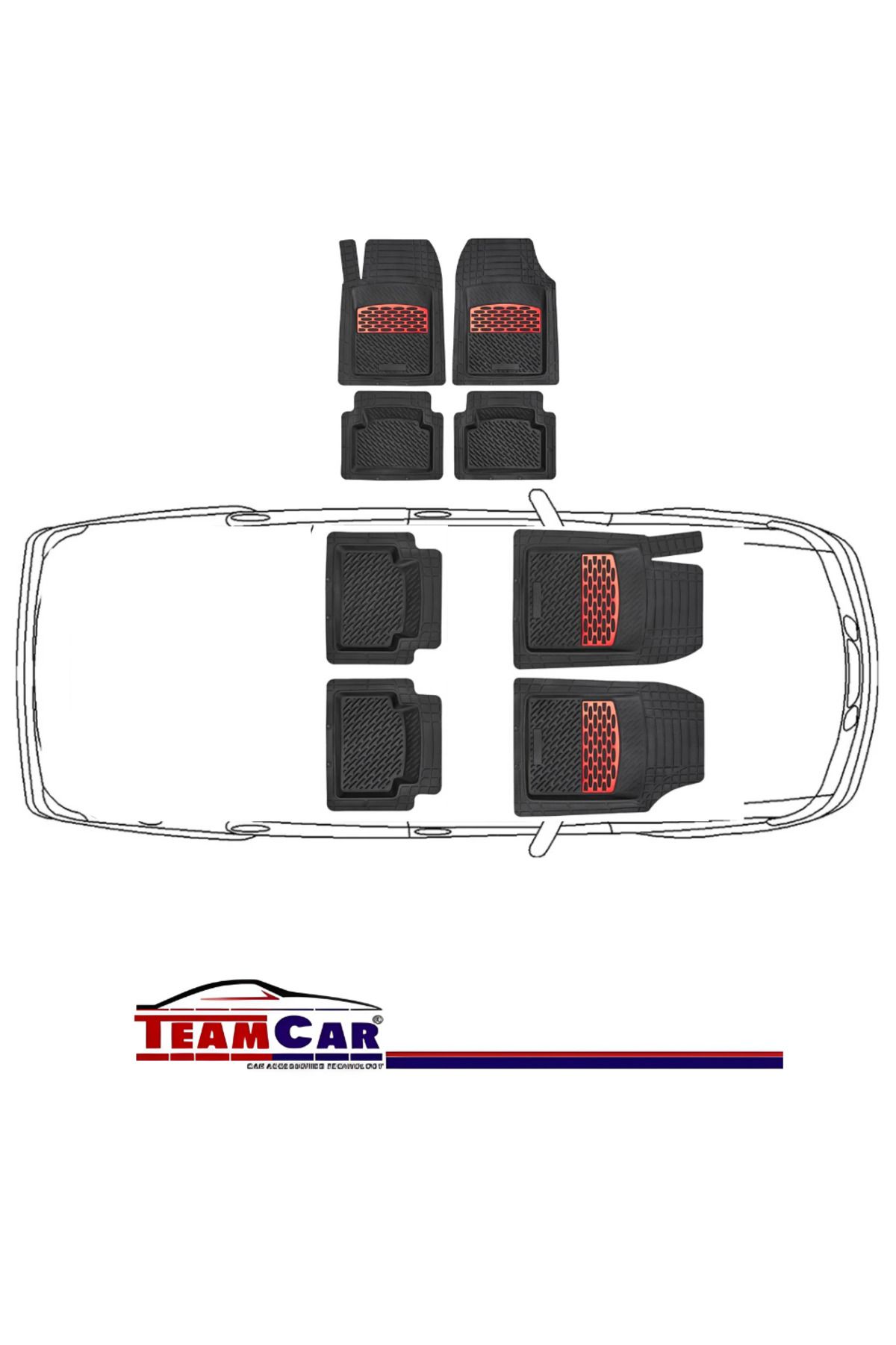 TEAMCAR-Covorase Auto ® Tip Tavita Compatibile Honda Hr-v 1 (1999–2006) - Suv Red 5