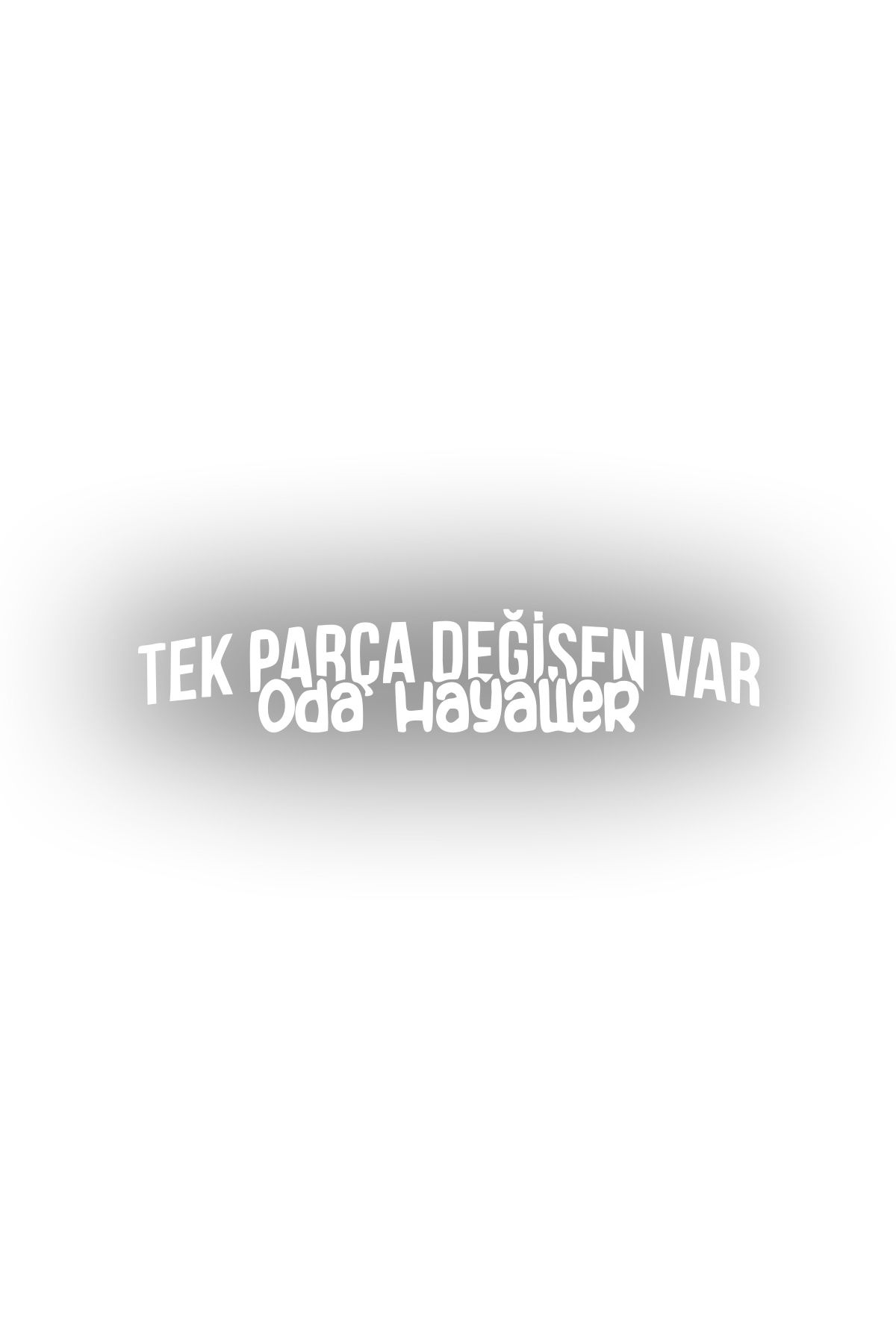 Reysa Tasarım Tek Parça Değişen Var Oda Hayaller Araba Sticker 17x17 Cm Beyaz