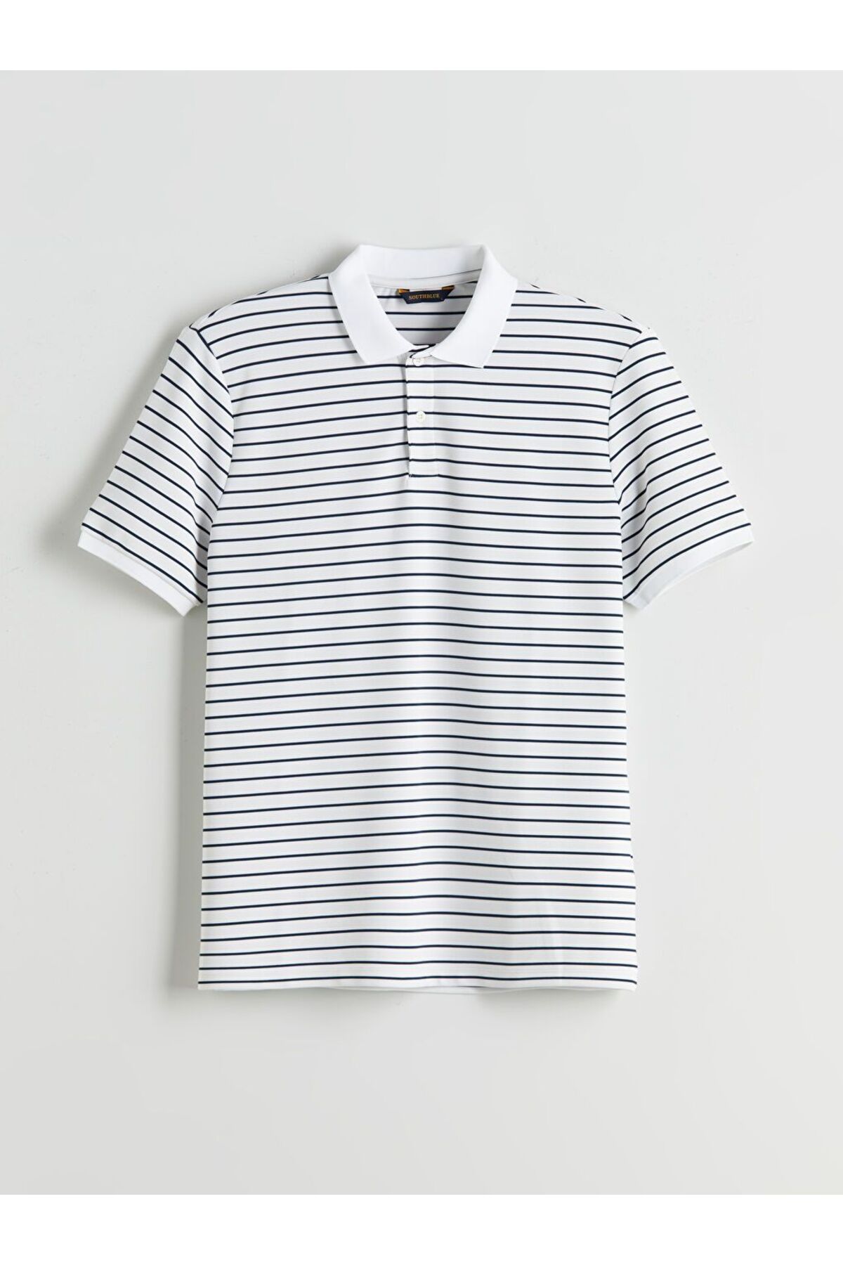 LC Waikiki SOUTHBLUE Polo Yaka Çizgili Erkek Tişört
