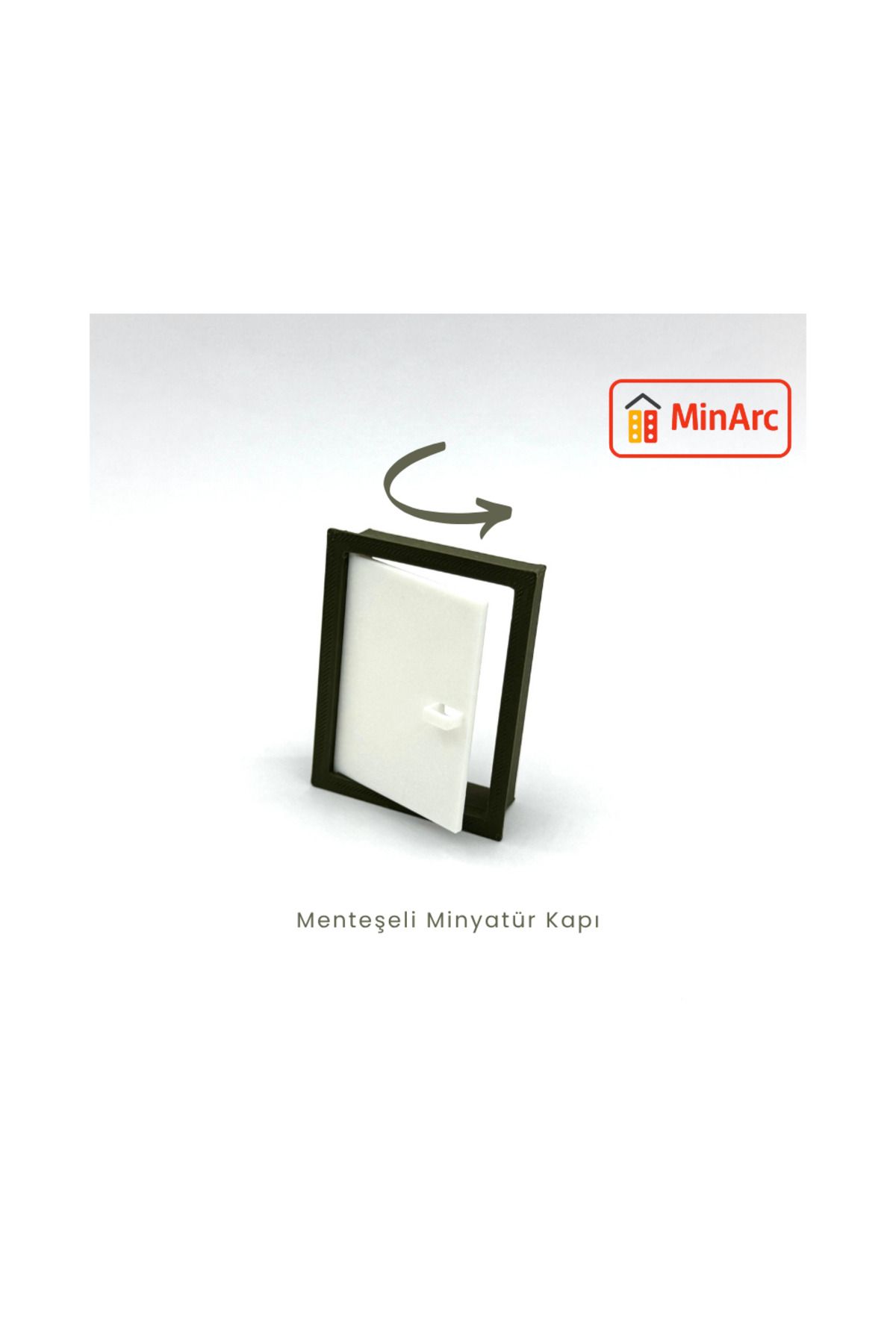 MinArch Açılır Kapanır Minyatür Yeşil Kapı – DIY Projeler, Maket ve Minyatür İnşaat Setleri için