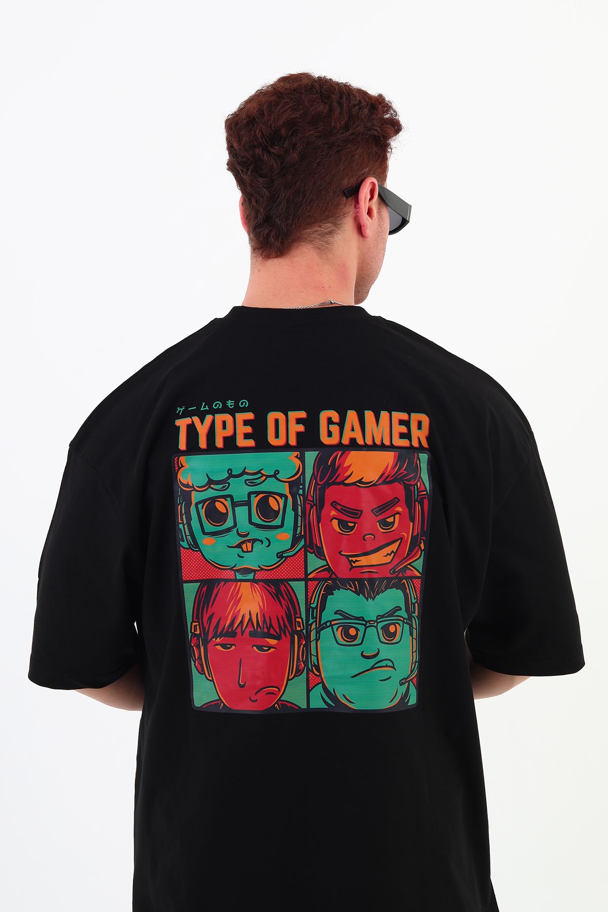 mantova TYPEOFGAMER-Oversize Tişört | Sırt Baskılı – Minimal Göğüs Desenli Unisex Tshirt