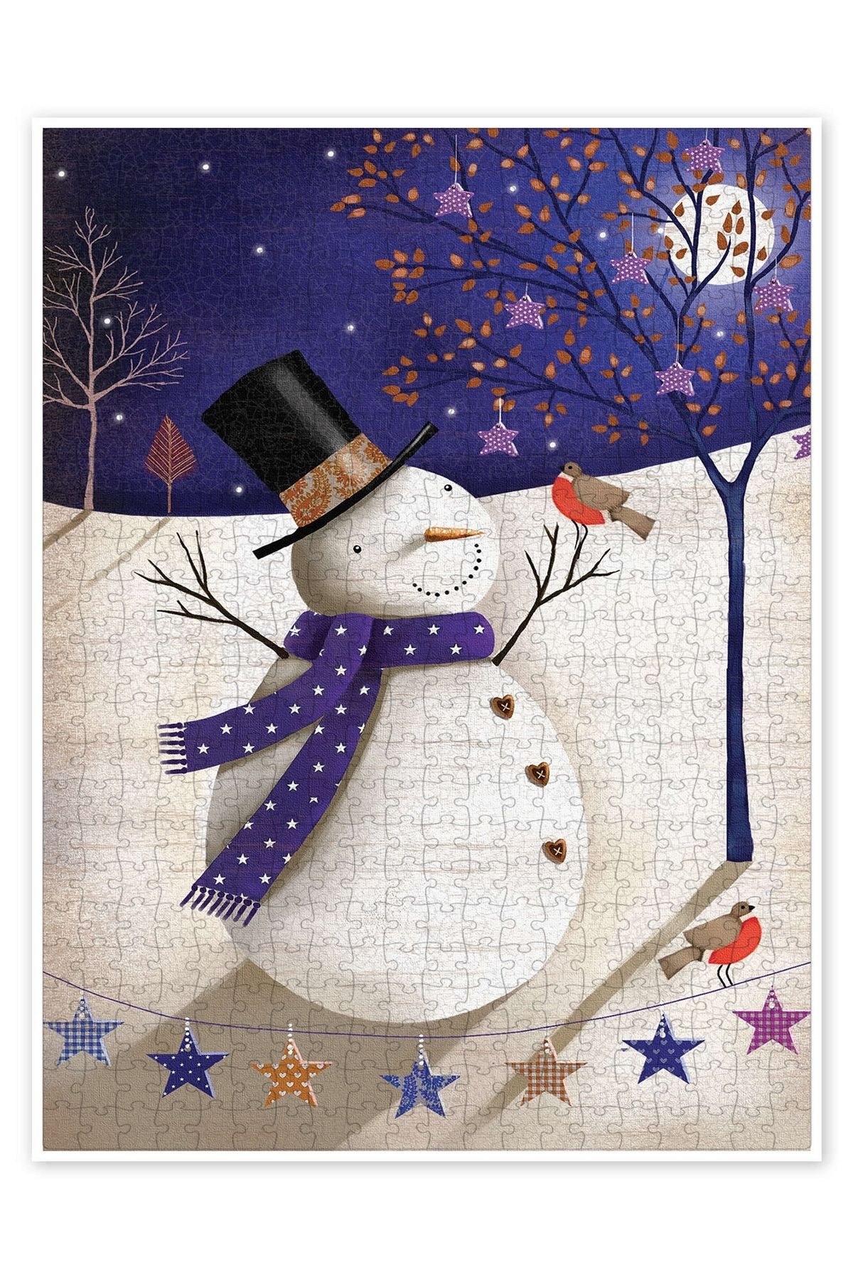 Jeronkarji Noel Arifesi II 500 Parça Puzzle Yapboz Çocuklar için Neşeli Hayvan Temalı