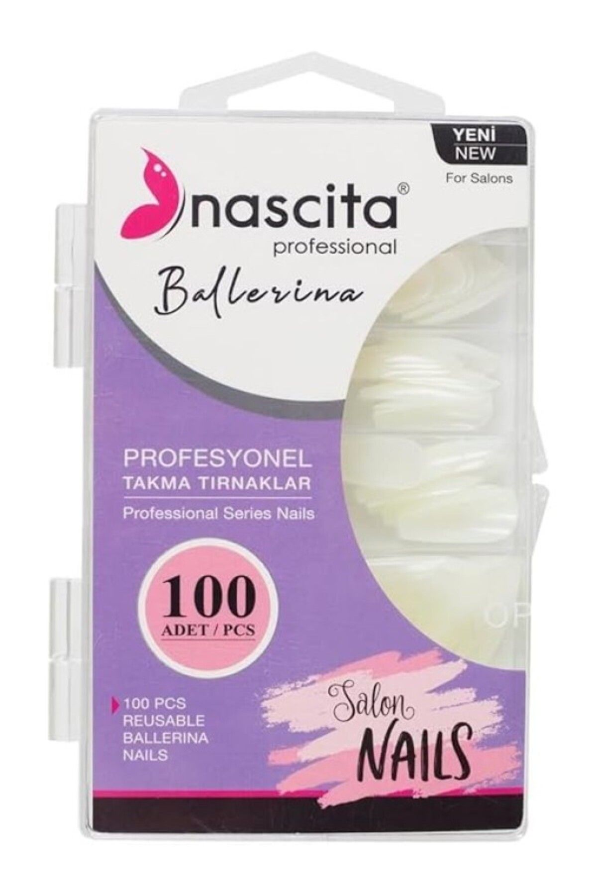 ShopZum 100&Apos;Lü Kutulu Ballerina Takma Tırnak - 168