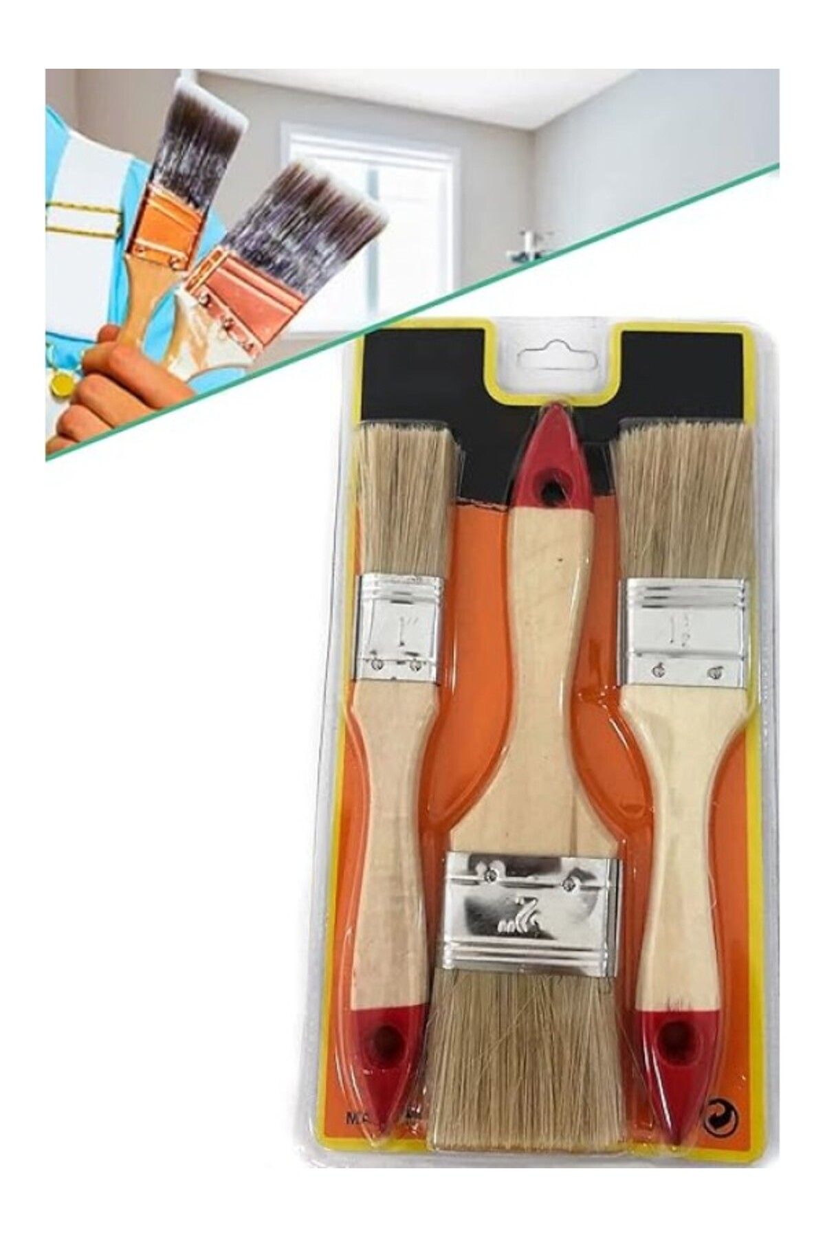 ShopZum Feyzayapi 10149 Kestirme Fırça Set 3&amp;apos;lü Boya Fırça Seti