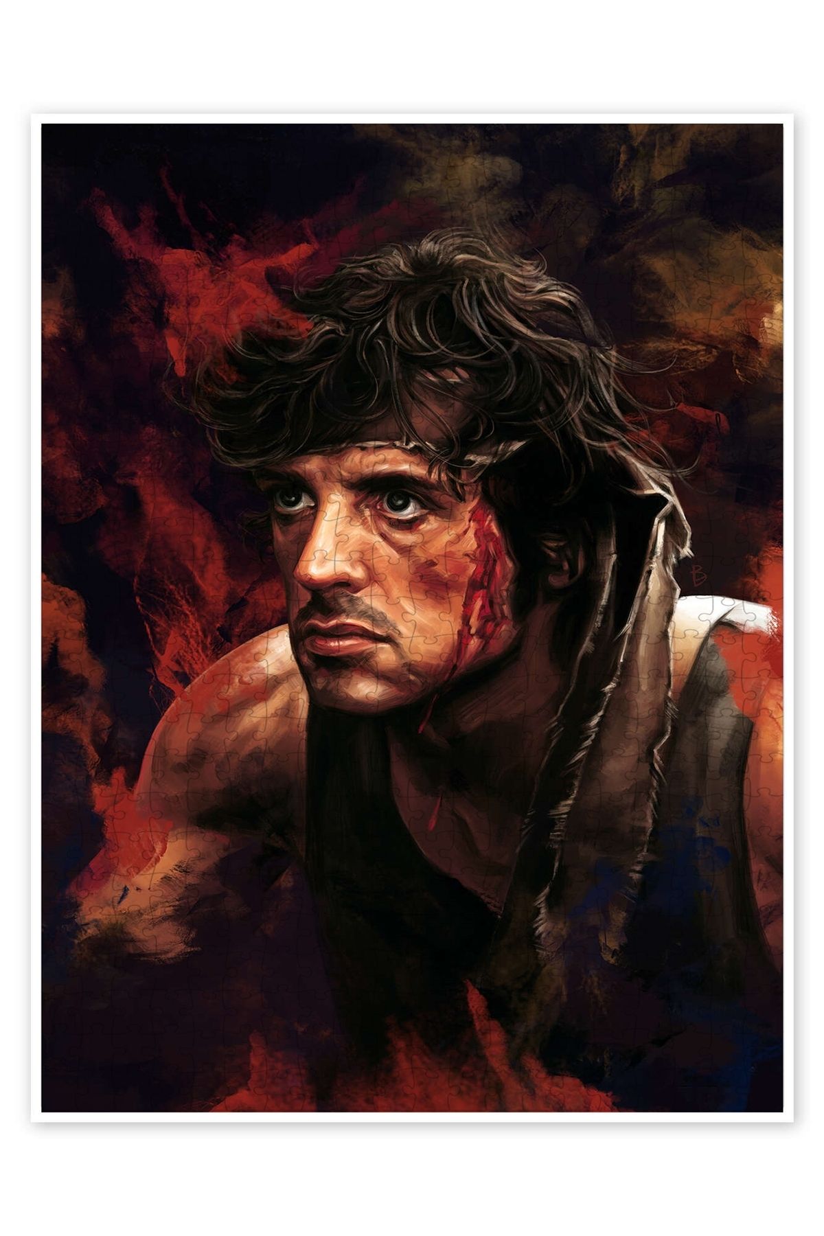 Jeronkarji Rambo (İlk Kan) 500 Parça Puzzle Yapboz Klasik Film Temalı
