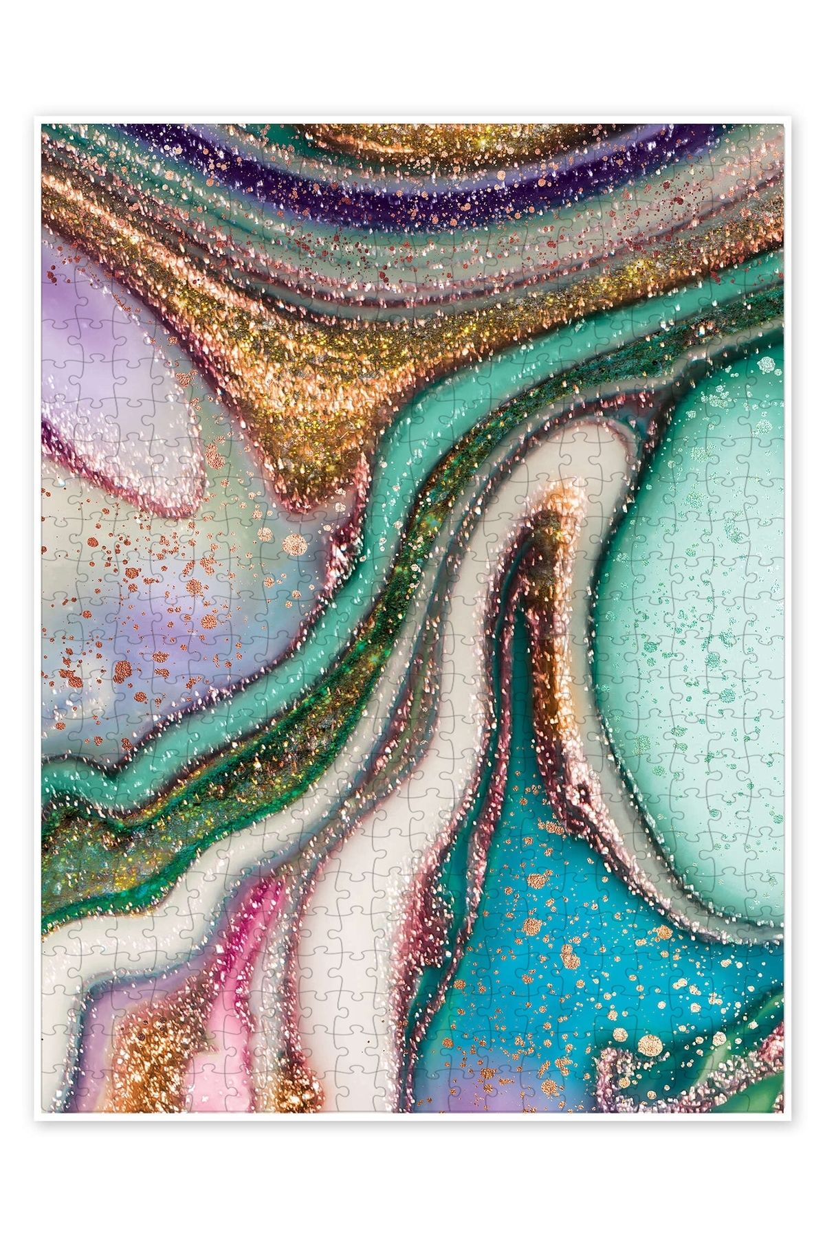 Jeronkarji Akışkan Resim V 500 Parça Puzzle Yapboz Bohem Soyut Sanat Temalı