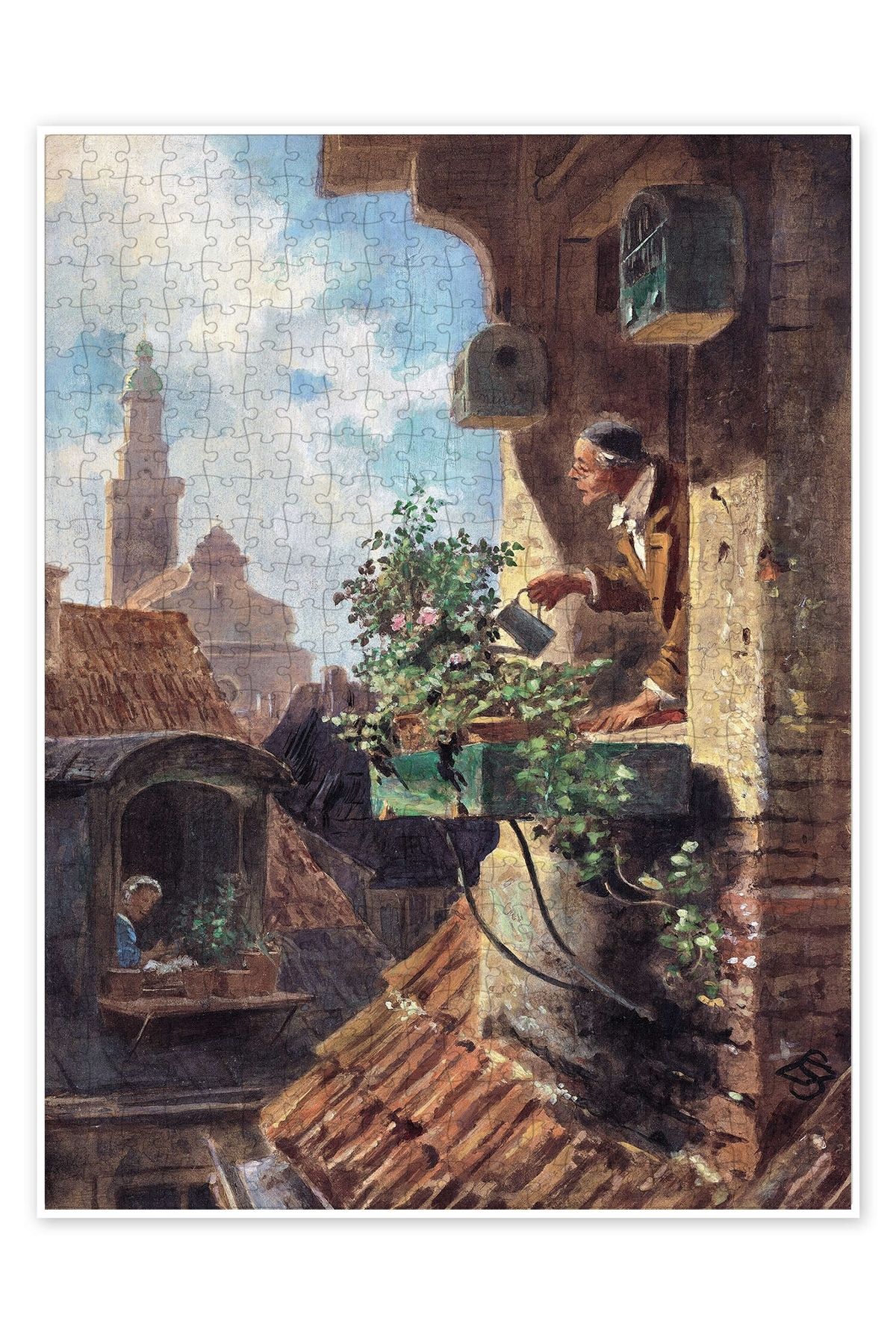 Jeronkarji Tavan Arası Odası 500 Parça Puzzle Yapboz Şehir Manzara Temalı Hobilik