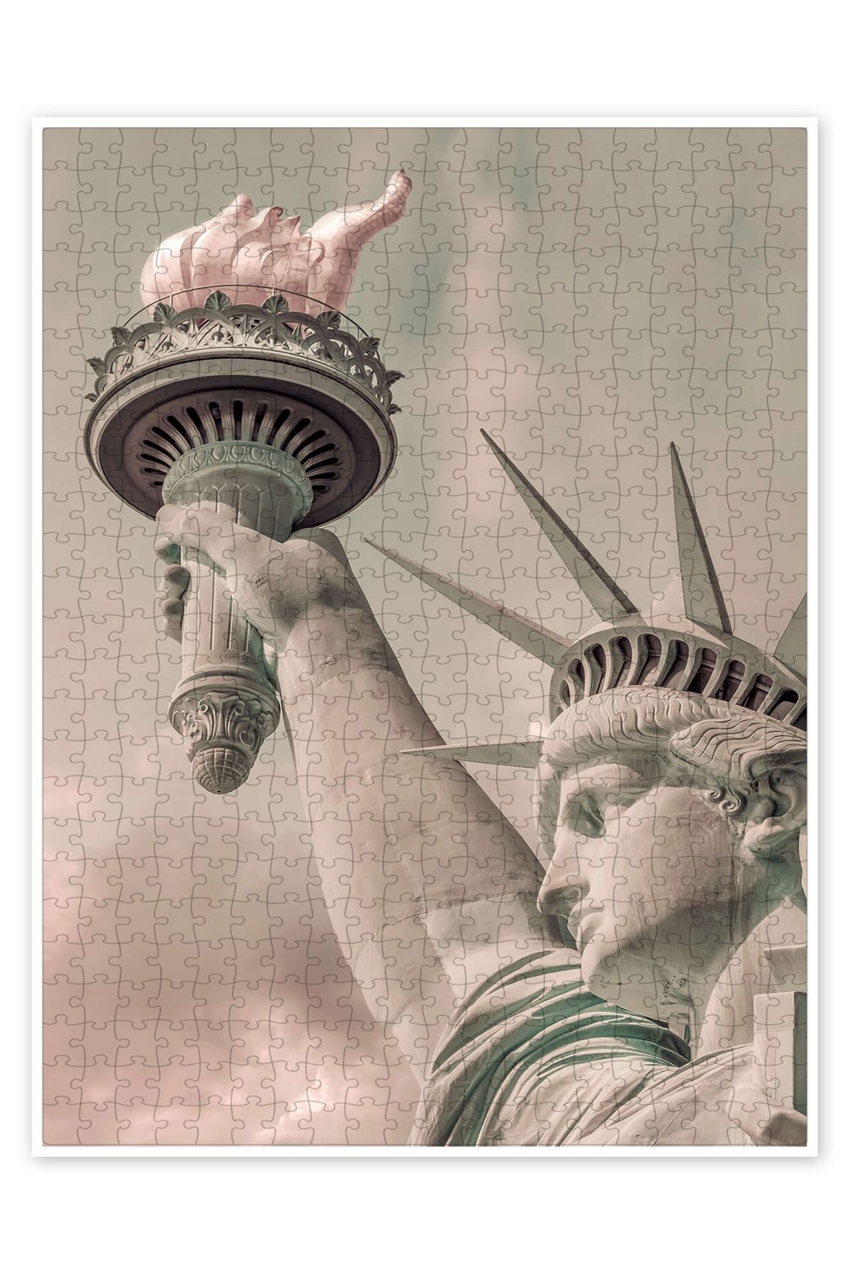 Jeronkarji New York City'deki Özgürlük Heykeli 500 Parça Puzzle Yapboz Şehir Manzara Temalı Hobilik
