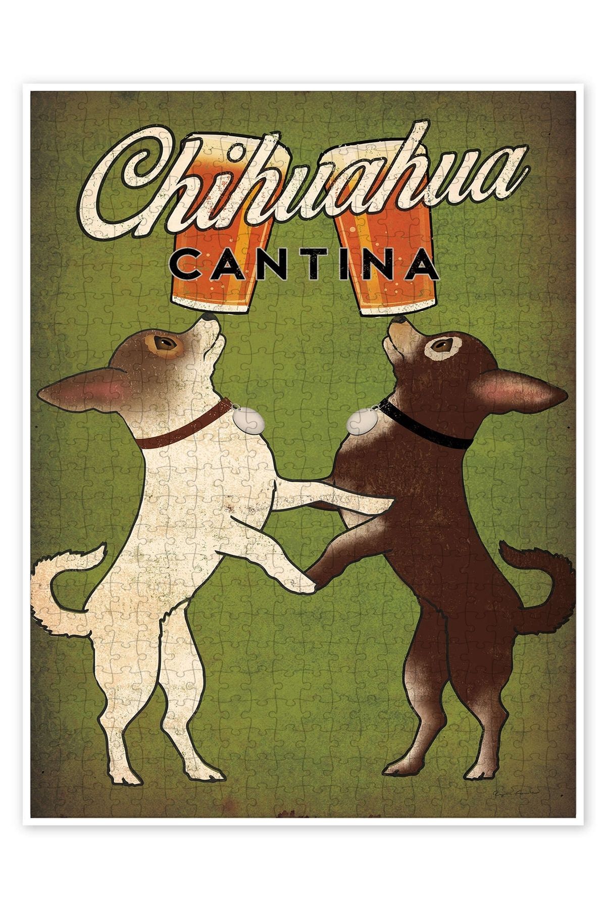 Jeronkarji Chihuahua Kantin 500 Parça Puzzle Yapboz Kedi Köpek Temalı Doğa ve Orman Hayvanları