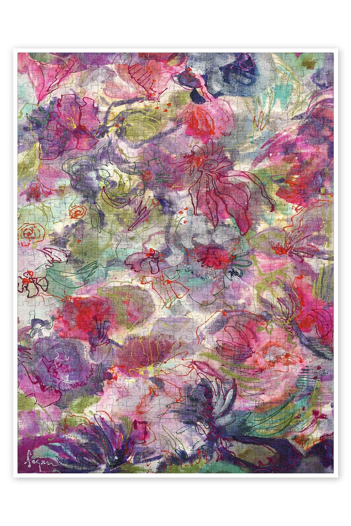 Jeronkarji Bana Bir Gül Bahçesi Sözü Ver 500 Parça Puzzle Yapboz Bohem Soyut Sanat Temalı