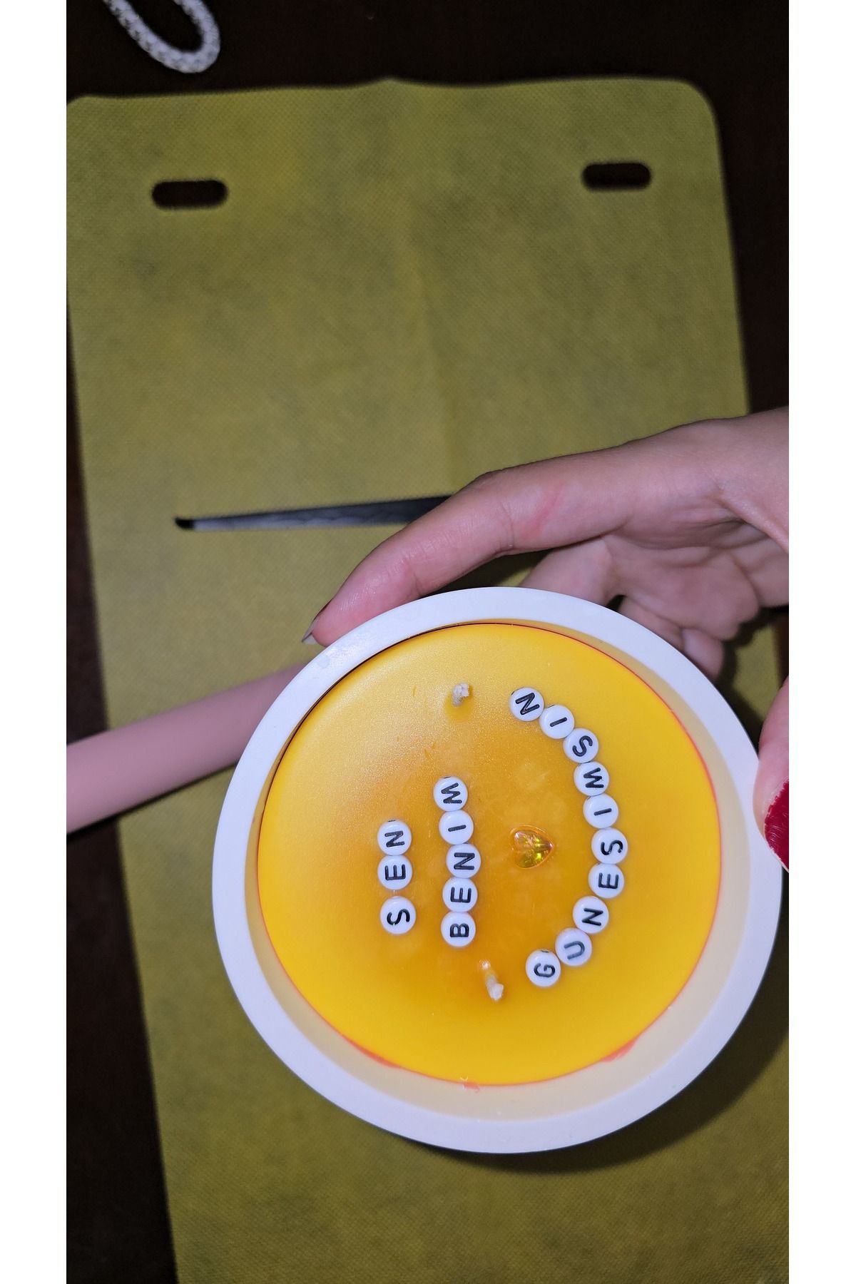 yağmur candle Seni Seviyorum, Beni Affet –sürpriz Mesajlı Mum Duygusal Mesajlı Soya Mum