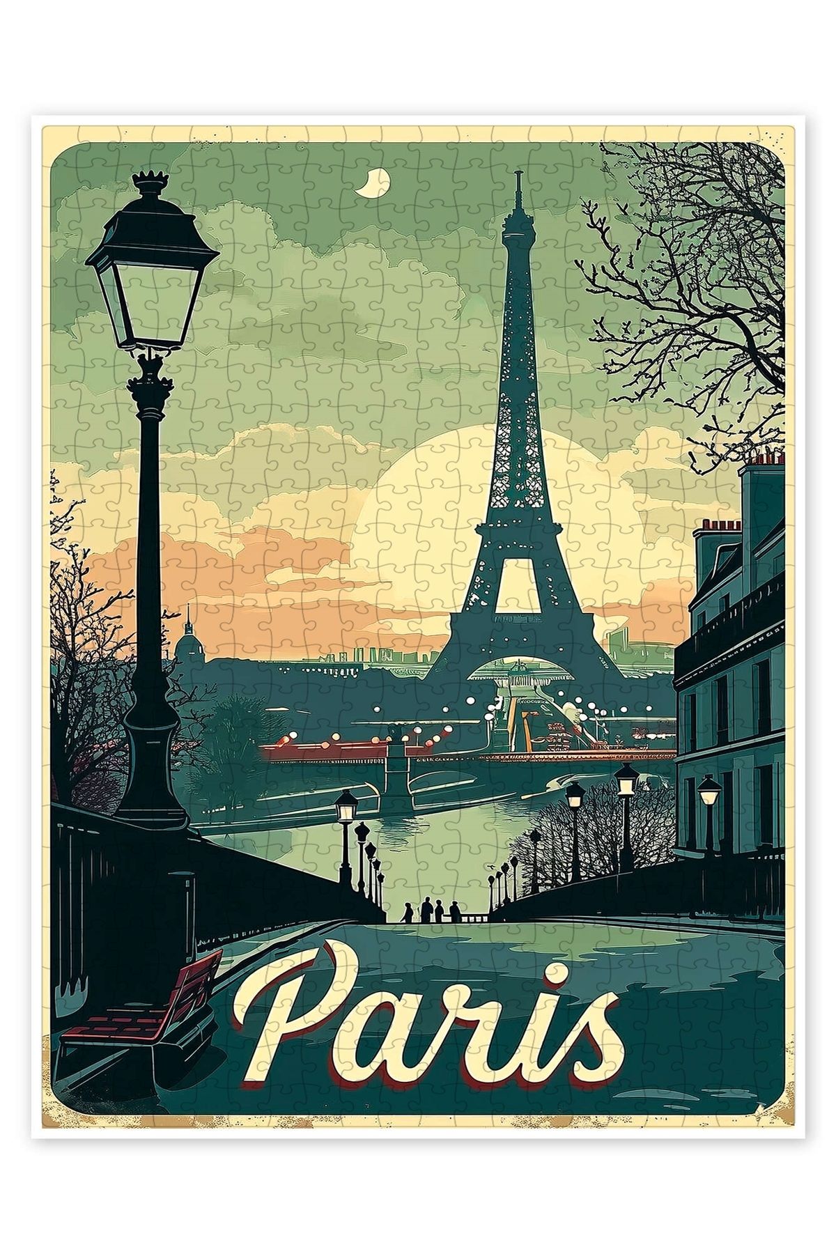 Jeronkarji Paris'e Yolculuk 500 Parça Puzzle Yapboz Şehir Manzara Temalı Hobilik